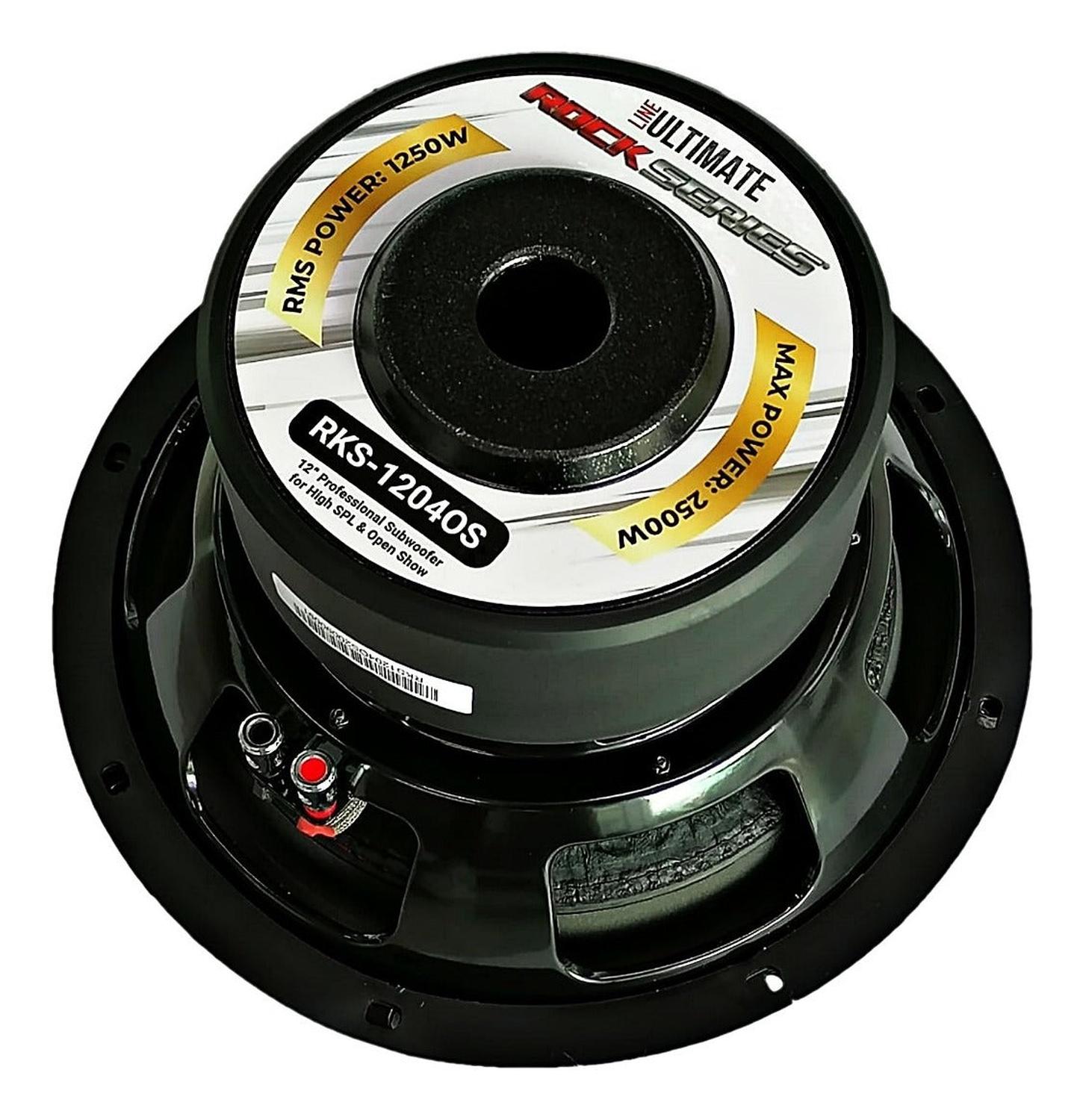 Subwoofer Rock Series RKS-1204OS 2500 Watts 12 Pulgadas 4 + 4 Ohms High SPL y Open Show Doble Bobina - Audioshop México lo mejor en Car Audio en México -  Rock Series