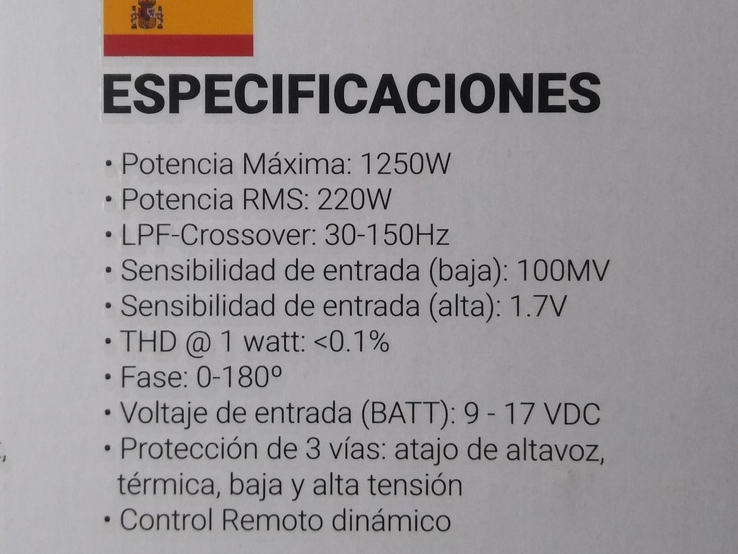 Subwoofer Plano Amplificado Treo 1250 Watts 7x9 Pulgadas con Controlador de Bajos - Audioshop México lo mejor en Car Audio en México -  Treo