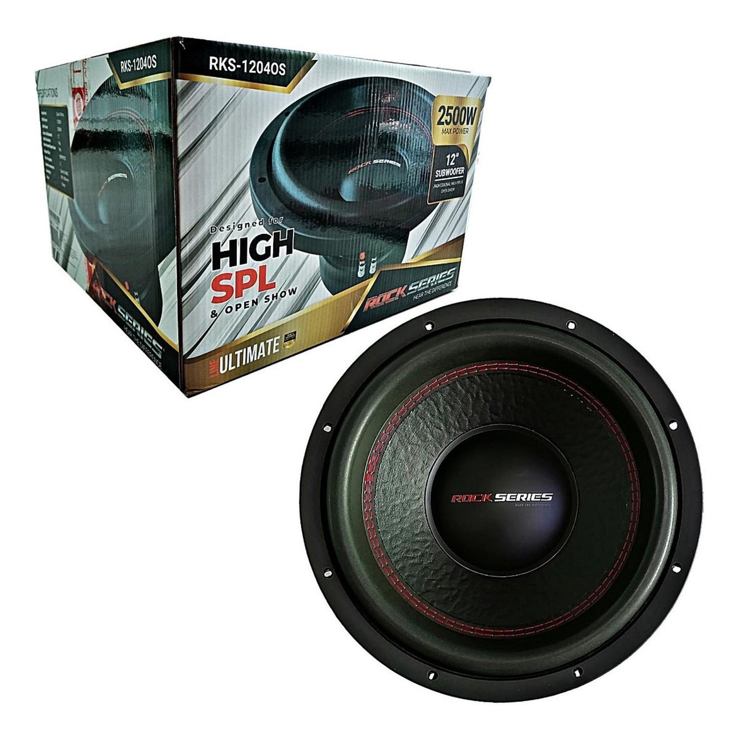 Subwoofer Rock Series RKS-1204OS 2500 Watts 12 Pulgadas 4 + 4 Ohms High SPL y Open Show Doble Bobina - Audioshop México lo mejor en Car Audio en México -  Rock Series