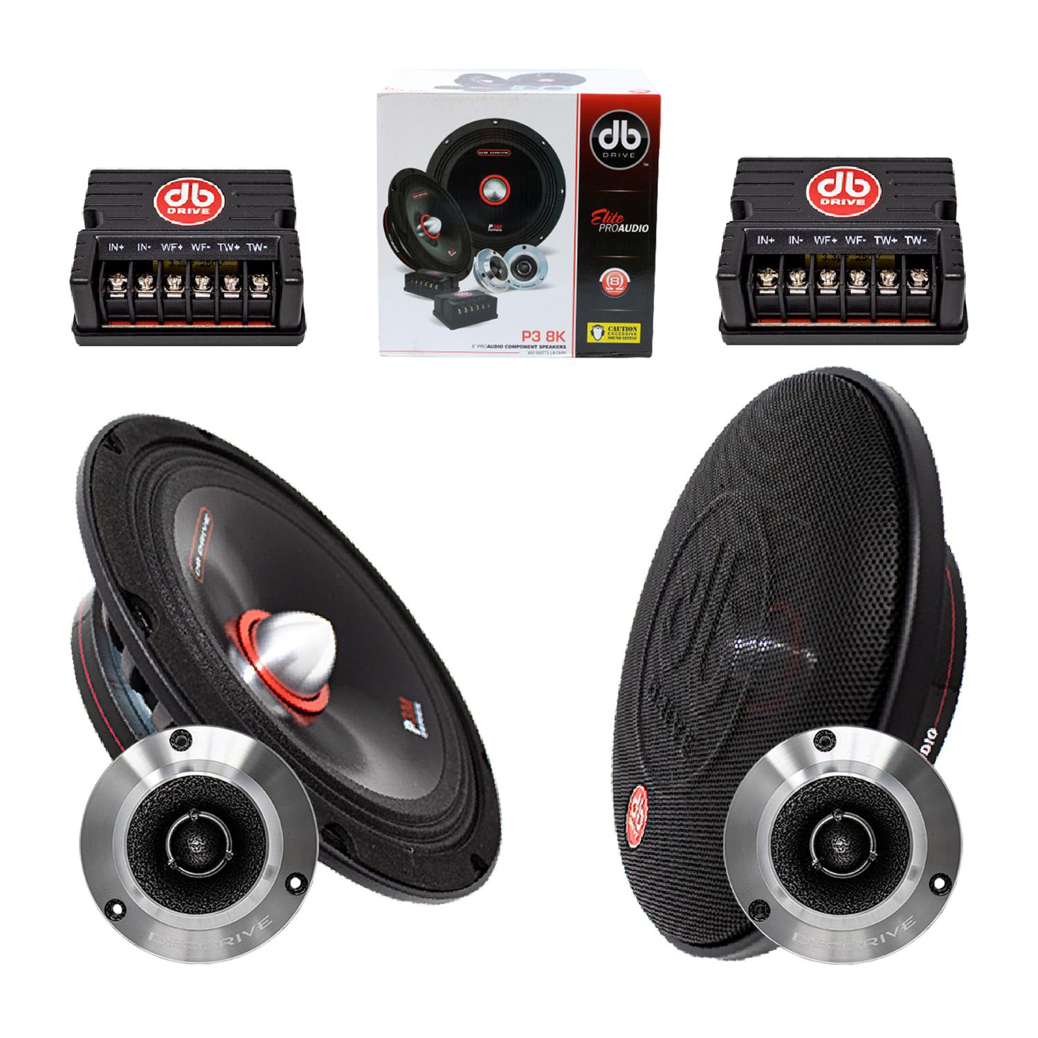 Set de Medios Rangos DB Drive P3 8K 8 PLG 300W - Audioshop México lo mejor en Car Audio en México -  DB Drive