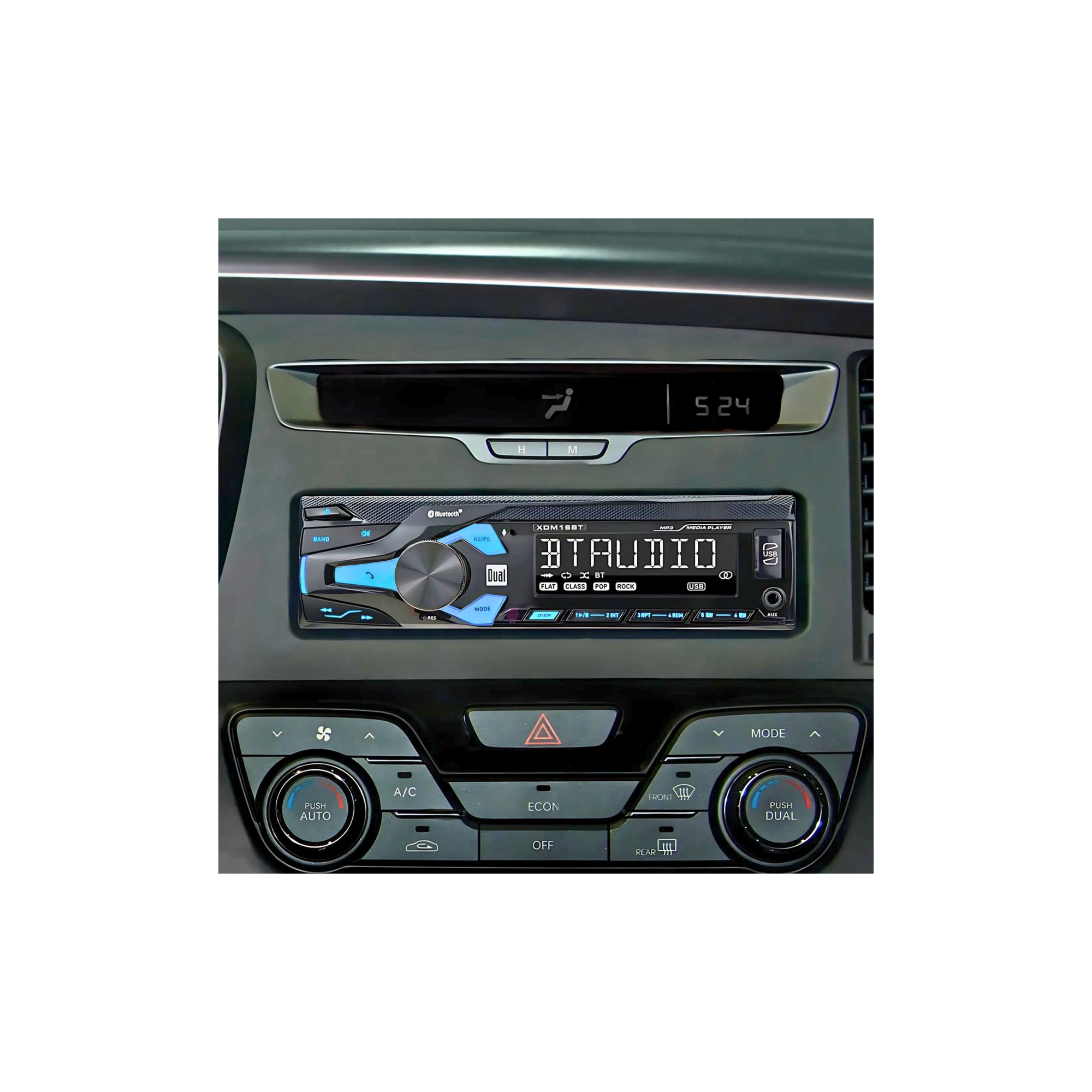 Autoestéreo Dual XDM16BT BT USB MP3 120W 2 Salidas RCA - Audioshop México lo mejor en Car Audio en México -  Dual