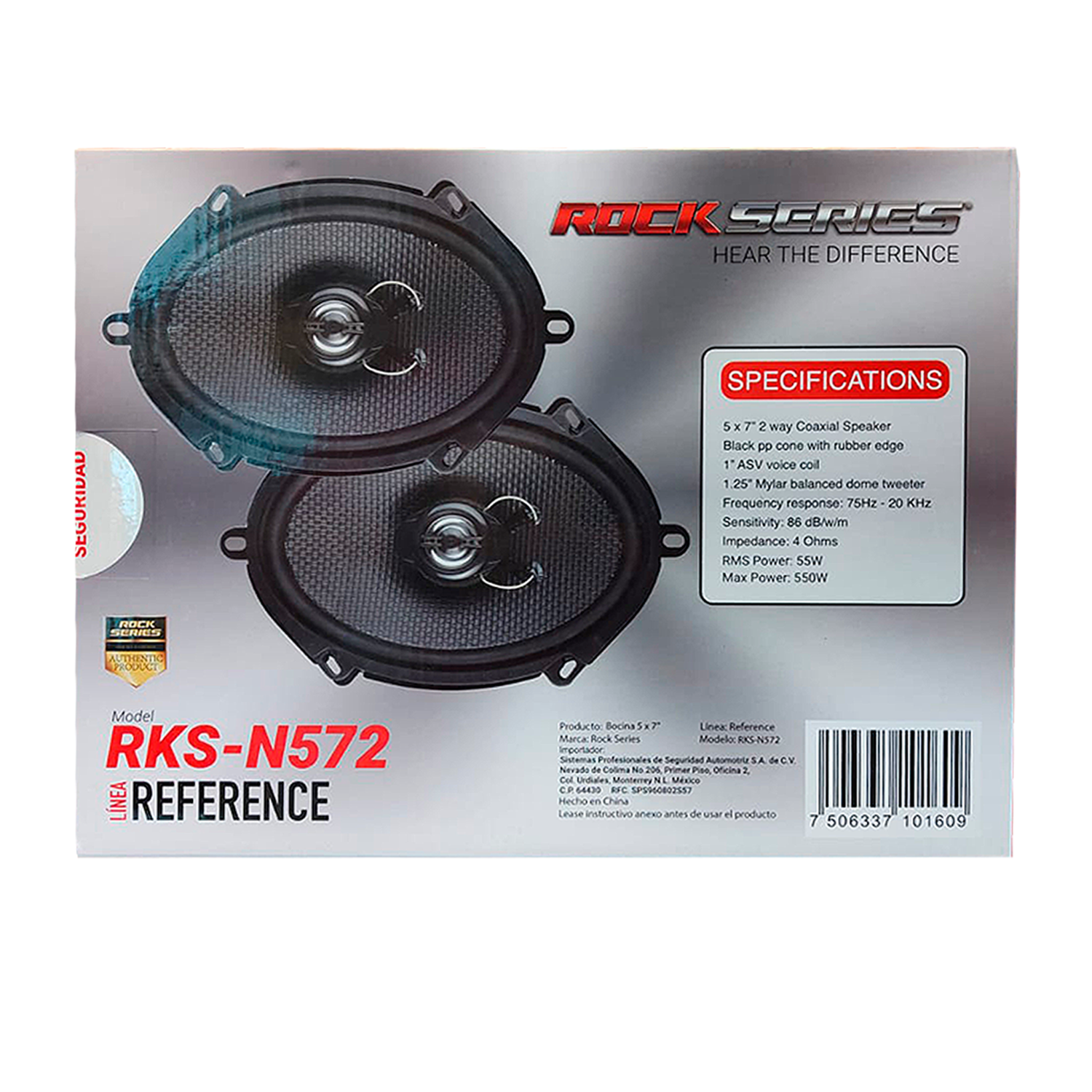Bocinas Coaxiales Rock Series RKS-N572 120W 5x7 PLG 4 Ohms - Audioshop México lo mejor en Car Audio en México -  Rock Series