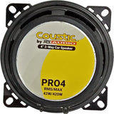Bocinas Coaxiales Coustic PRO4 420 Watts 4 Pulgadas 4 Ohms 2 Vías - Audioshop México lo mejor en Car Audio en México -  Coustic