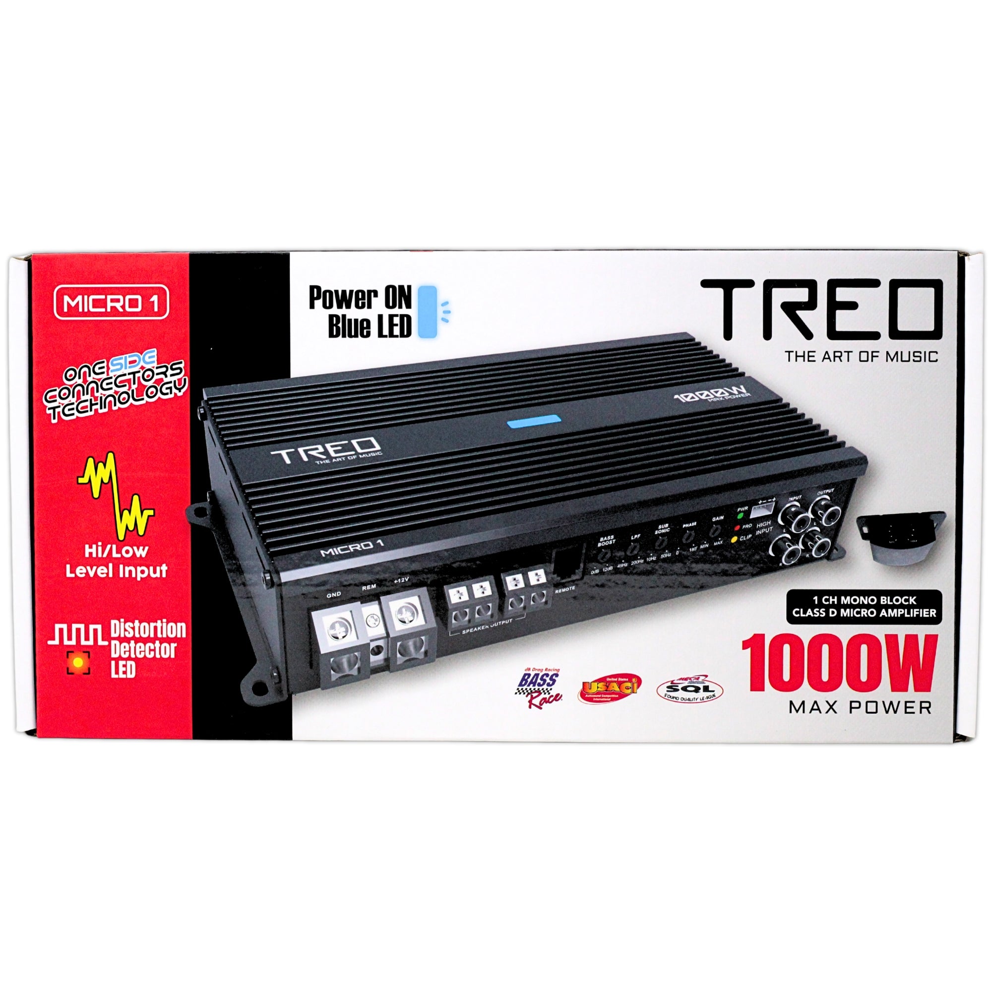Amplificador Treo MICRO1 Clase D 1 Canal 1000W - Audioshop México lo mejor en Car Audio en México -  Treo