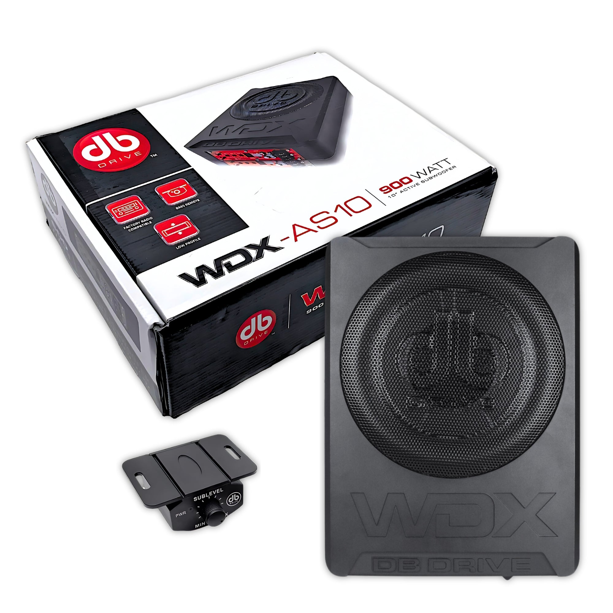 Subwoofer Amplificado DB Drive WDX-AS10 900W 10 PLG 4O - Audioshop México lo mejor en Car Audio en México -  DB Drive