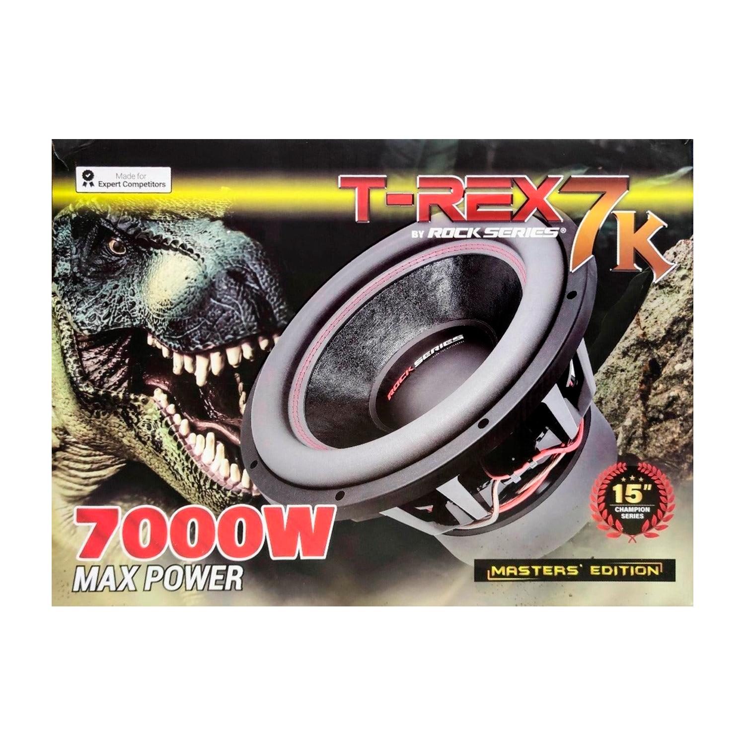 Subwoofer Open Show Competition Rock Series T-REX7K 7000 Watts 15 Pulgadas 2 +2 Ohms DVC - Audioshop México lo mejor en Car Audio en México -  Rock Series