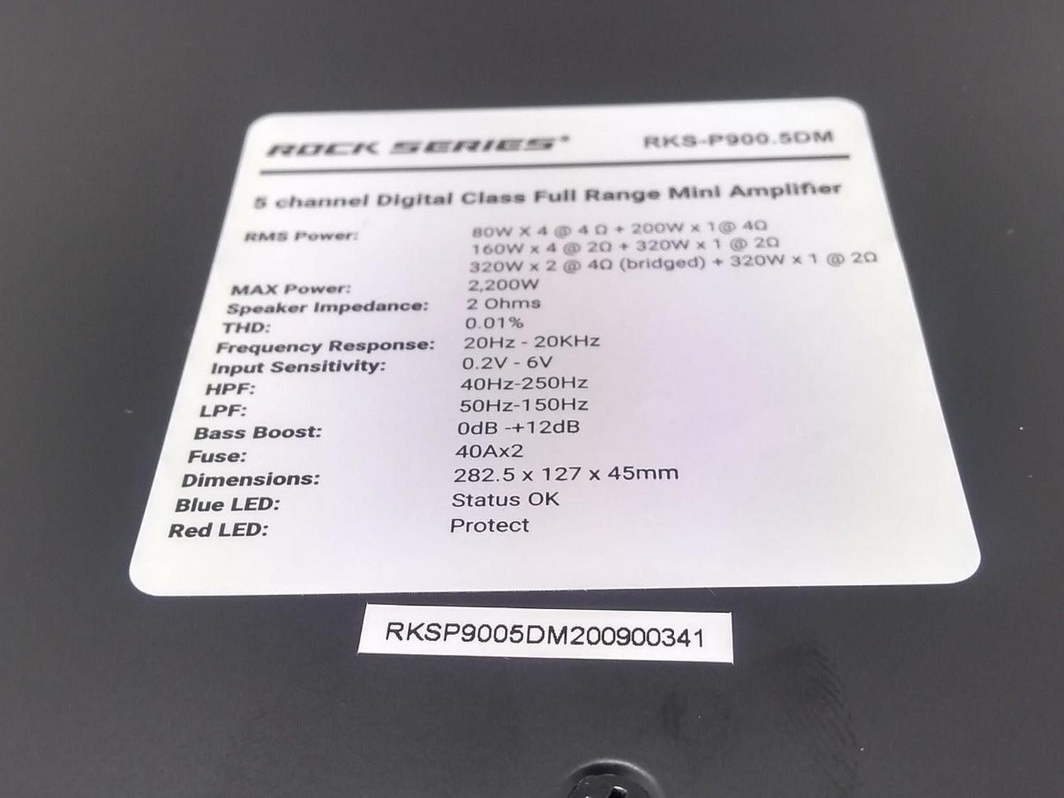 Mini Amplificador Rock Series RKS-P900.5DM 1600W Clase D 2 Ohms 5 Canales - Audioshop México lo mejor en Car Audio en México -  Rock Series