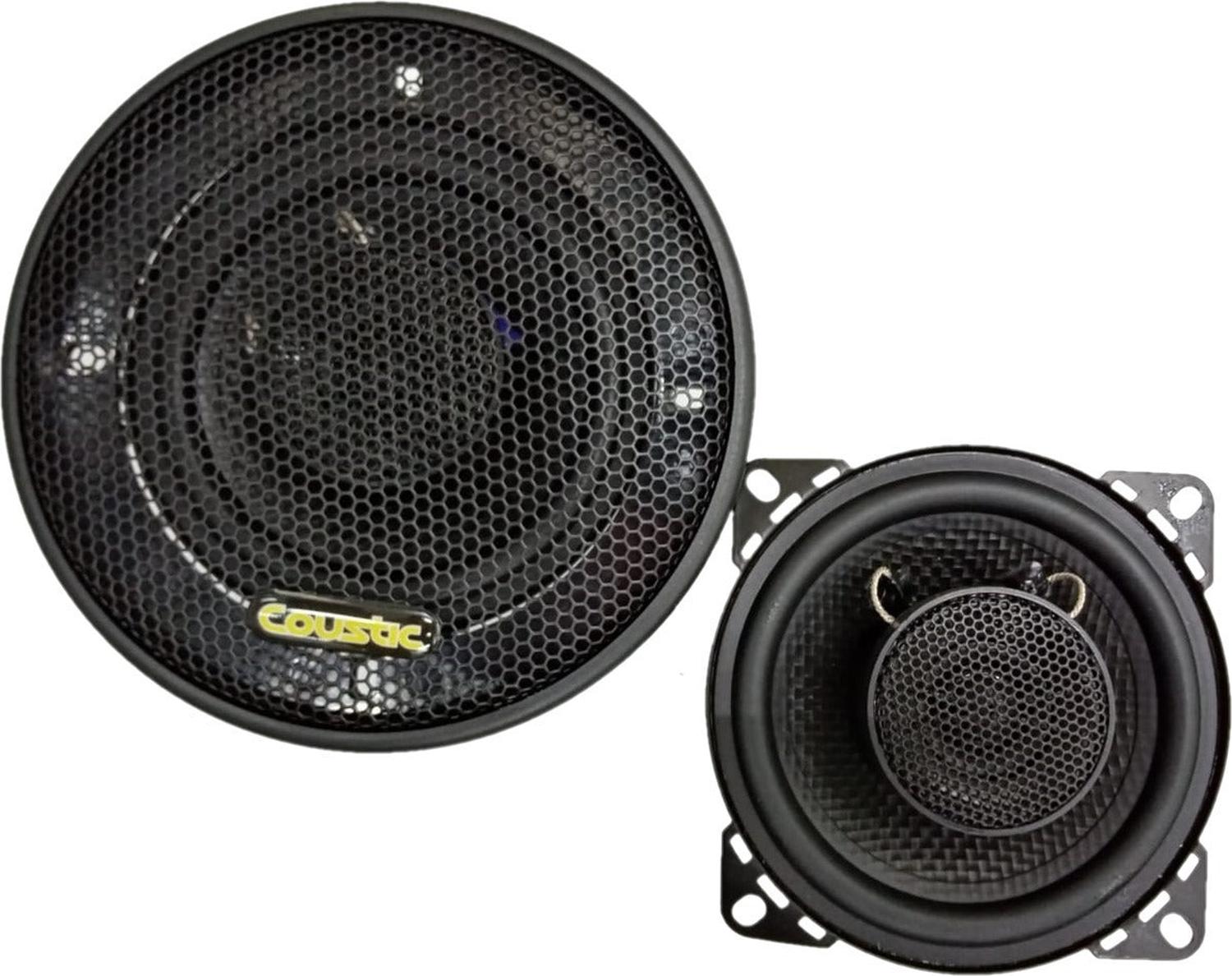 Bocinas Coaxiales Coustic PRO4 420 Watts 4 Pulgadas 4 Ohms 2 Vías - Audioshop México lo mejor en Car Audio en México -  Coustic
