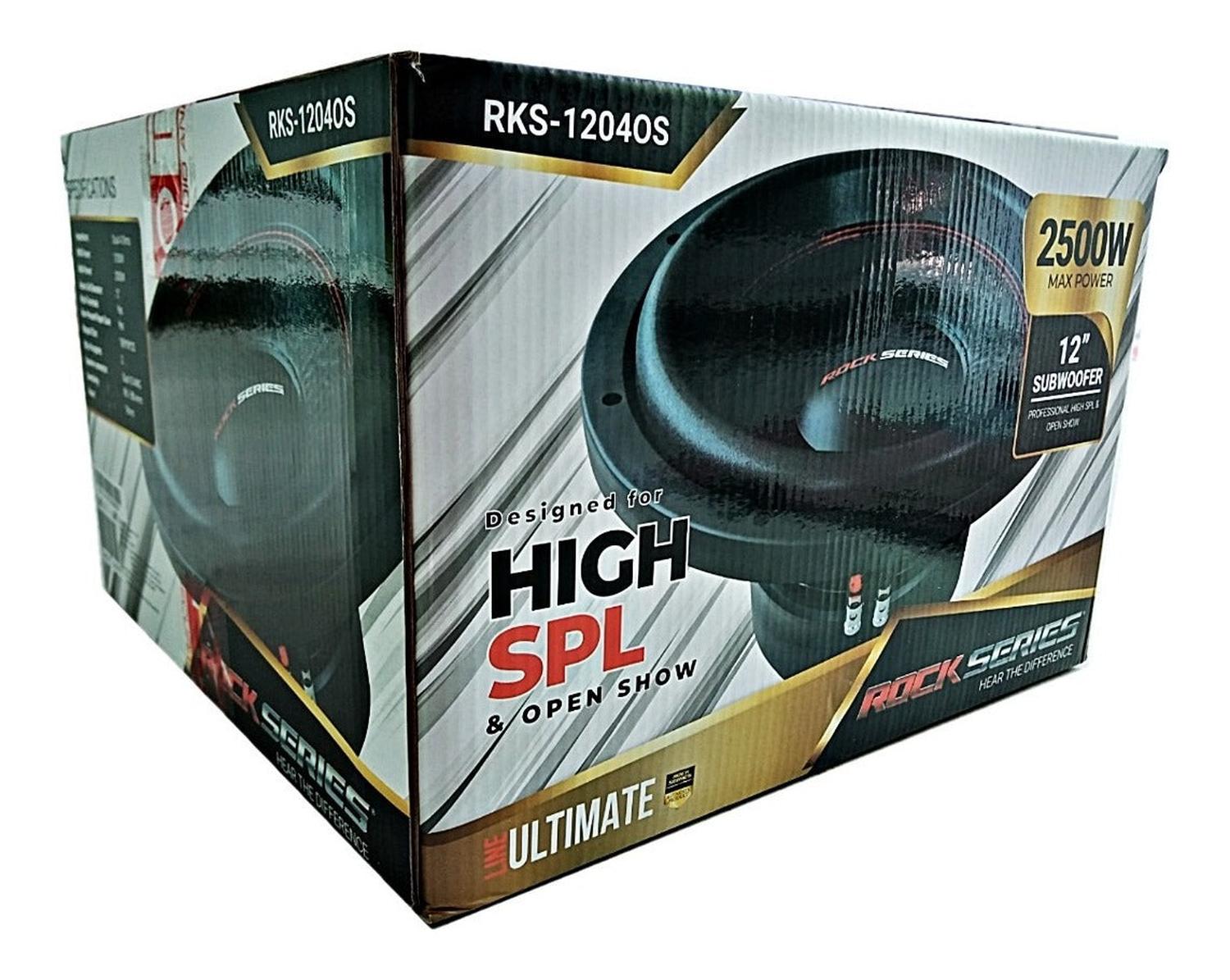 Subwoofer Rock Series RKS-1204OS 2500 Watts 12 Pulgadas 4 + 4 Ohms High SPL y Open Show Doble Bobina - Audioshop México lo mejor en Car Audio en México -  Rock Series