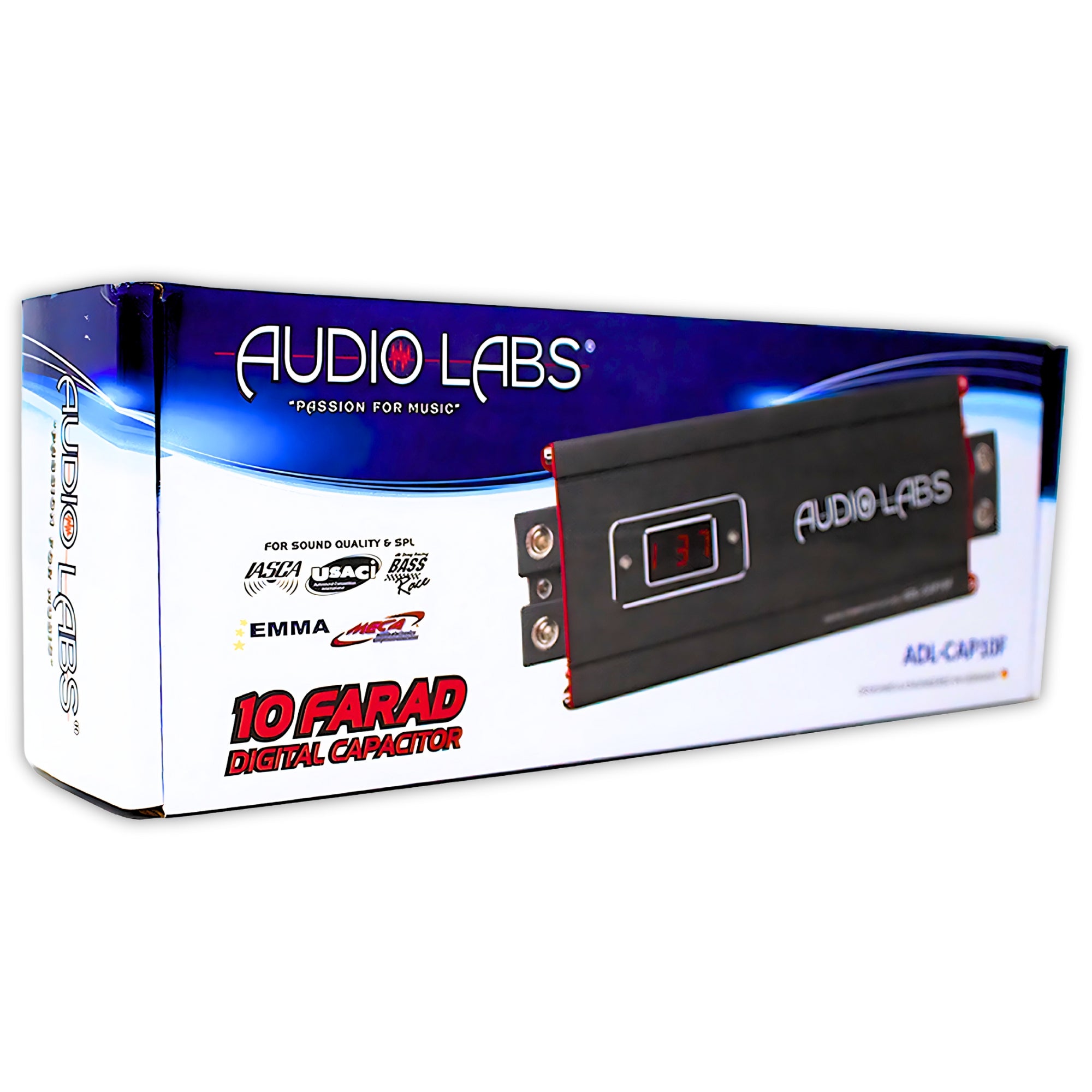 Capacitor Digital De 10 Faradios Audio Labs ADL-CAP10F Para auto (Negro con rojo) - Audioshop México lo mejor en Car Audio en México -  Audio Labs