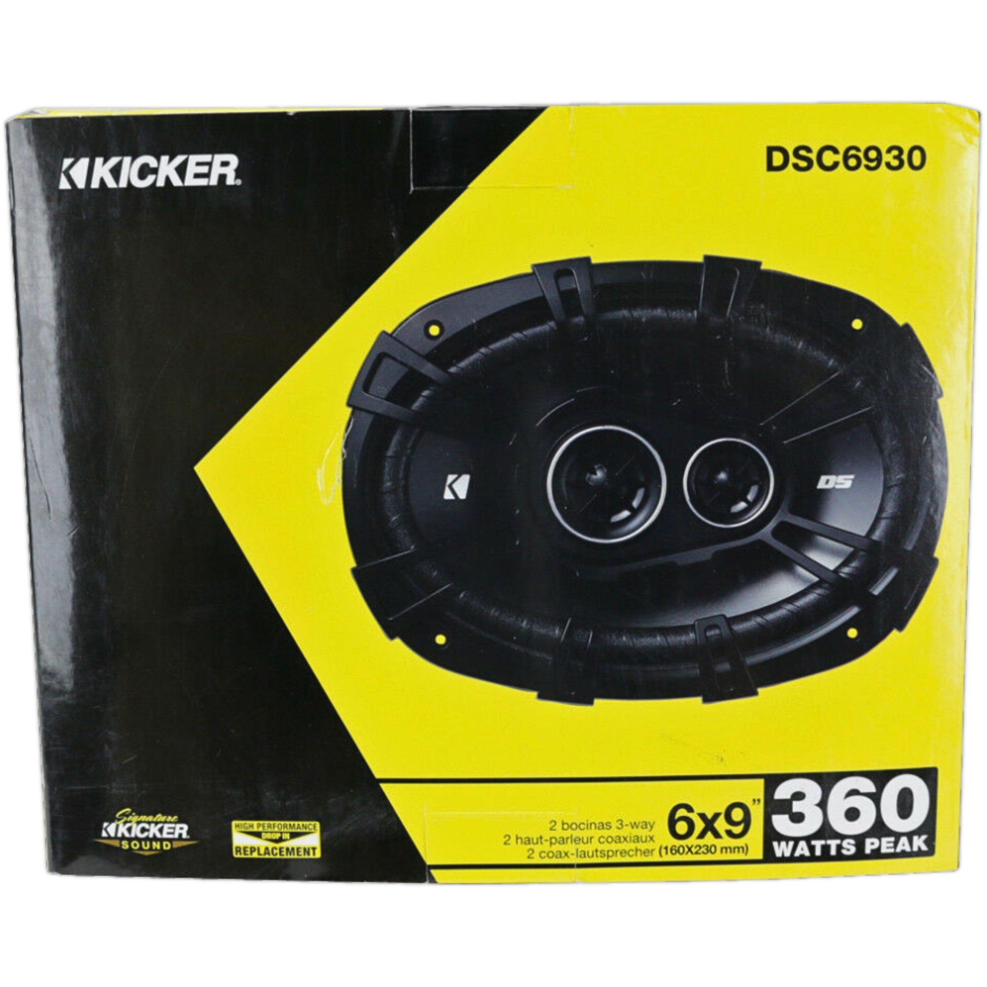 Bocinas Coaxiales Kicker DSC69304 6x9 Pulgadas 3 Vías 360W - Audioshop México lo mejor en Car Audio en México -  Kicker