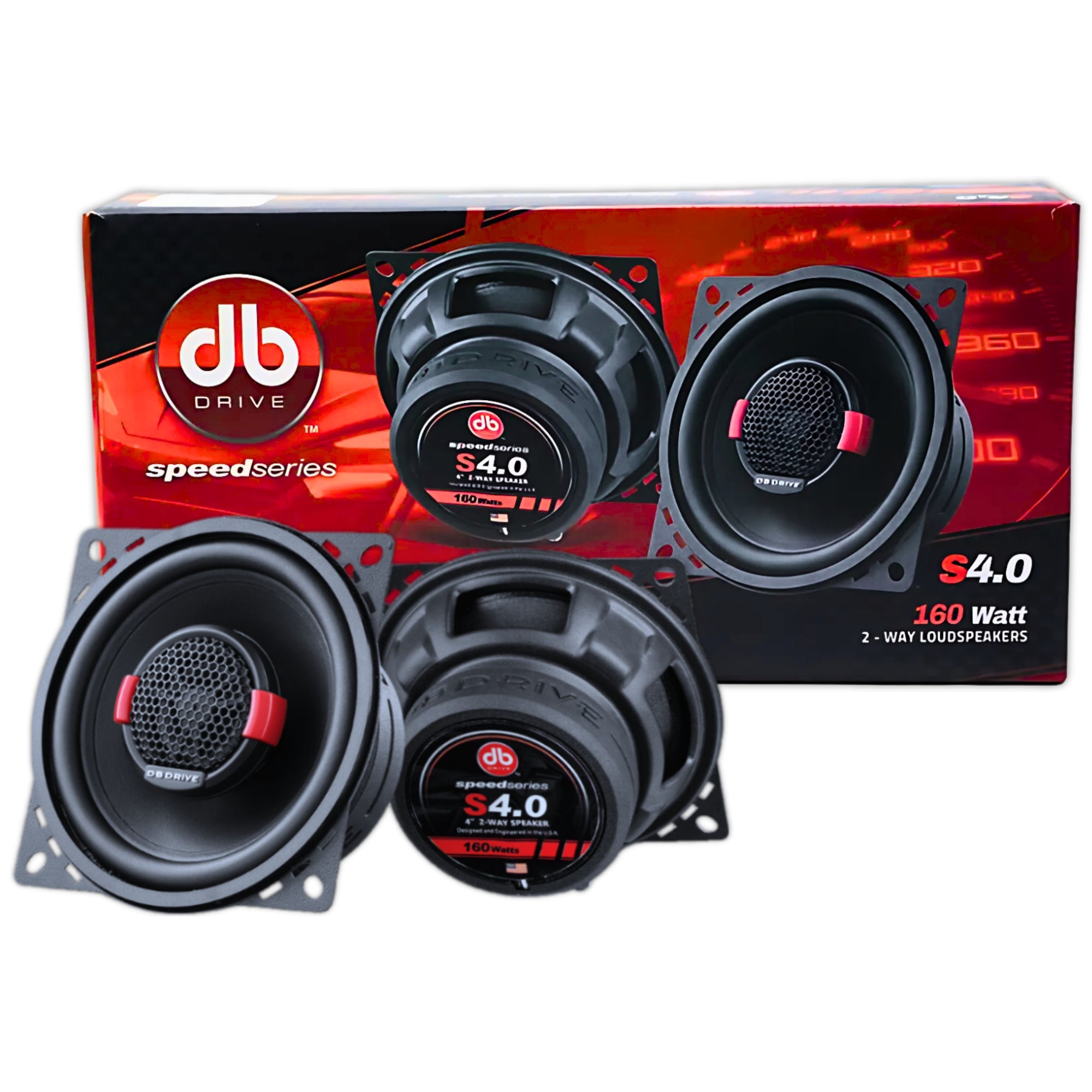 Set de Bocinas Coaxiales DB Drive S4.0 160W 4 PLG - Audioshop México lo mejor en Car Audio en México -  DB Drive