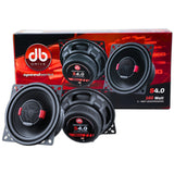 Set de Bocinas Coaxiales DB Drive S4.0 160W 4 PLG - Audioshop México lo mejor en Car Audio en México -  DB Drive