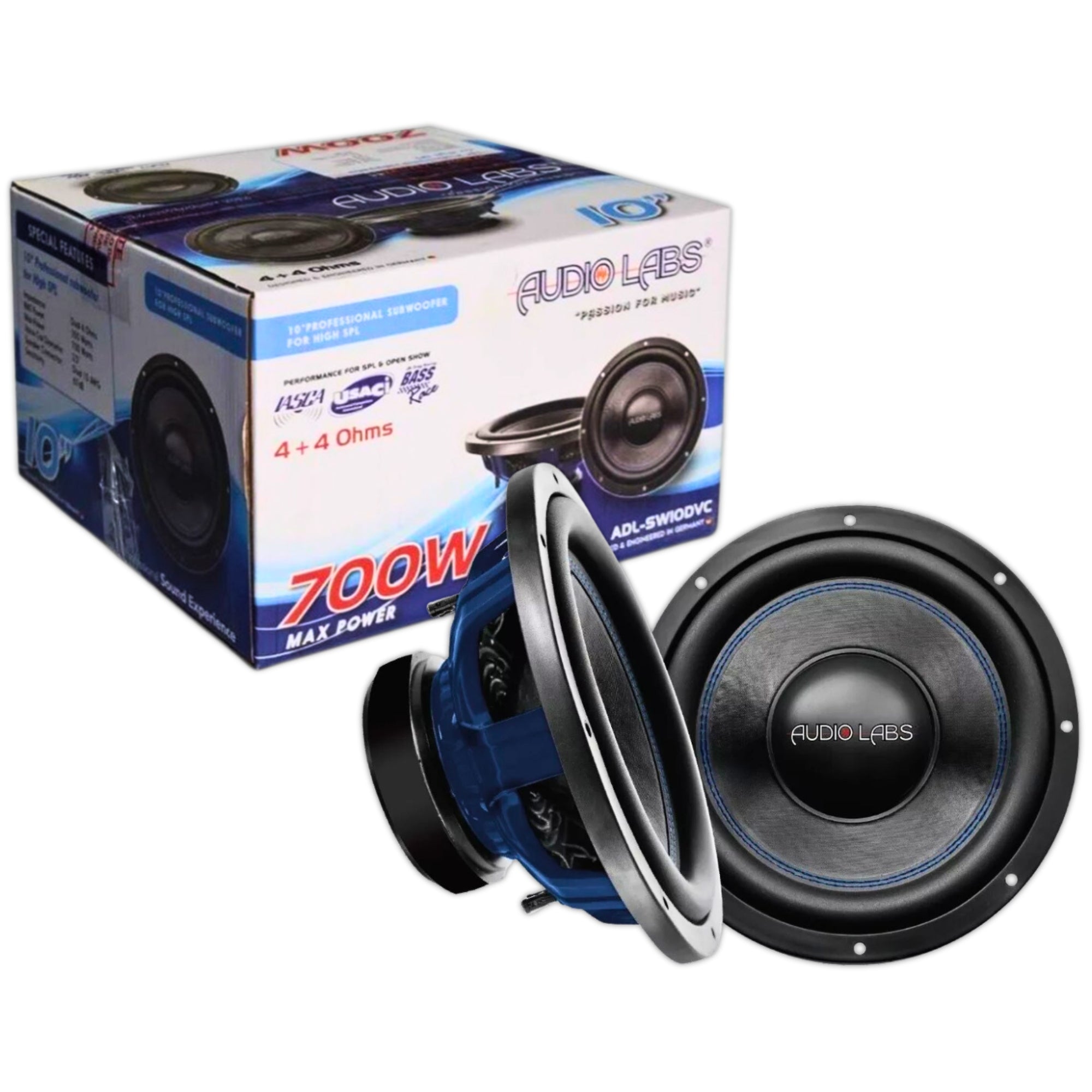 Subwoofer Audio Labs ADL-SW10DVC 700W 10 PLG - Audioshop México lo mejor en Car Audio en México -  Audio Labs