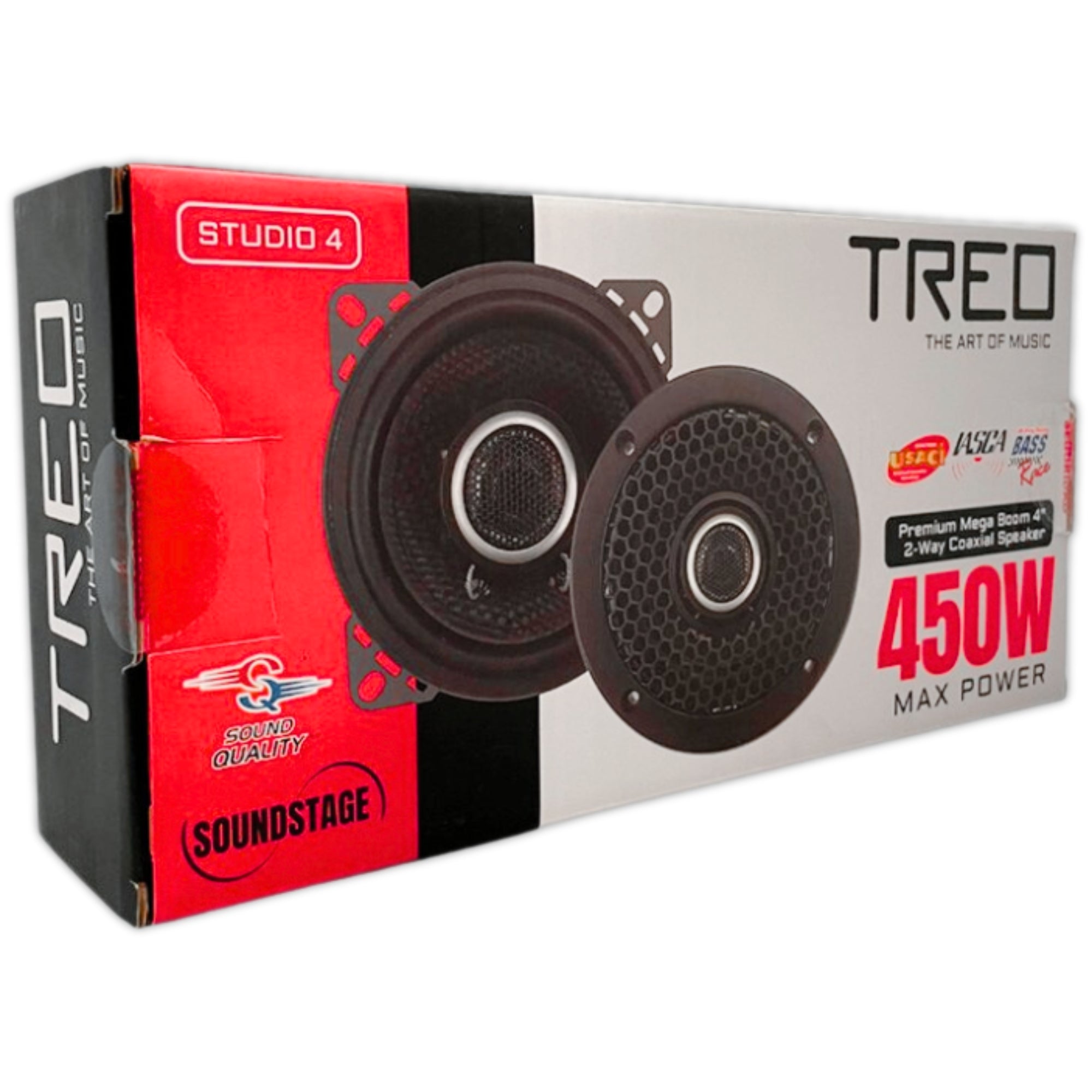 Bocinas Coaxiales Treo STUDIO4 450W 4 PLG 4 - Audioshop México lo mejor en Car Audio en México -  Treo