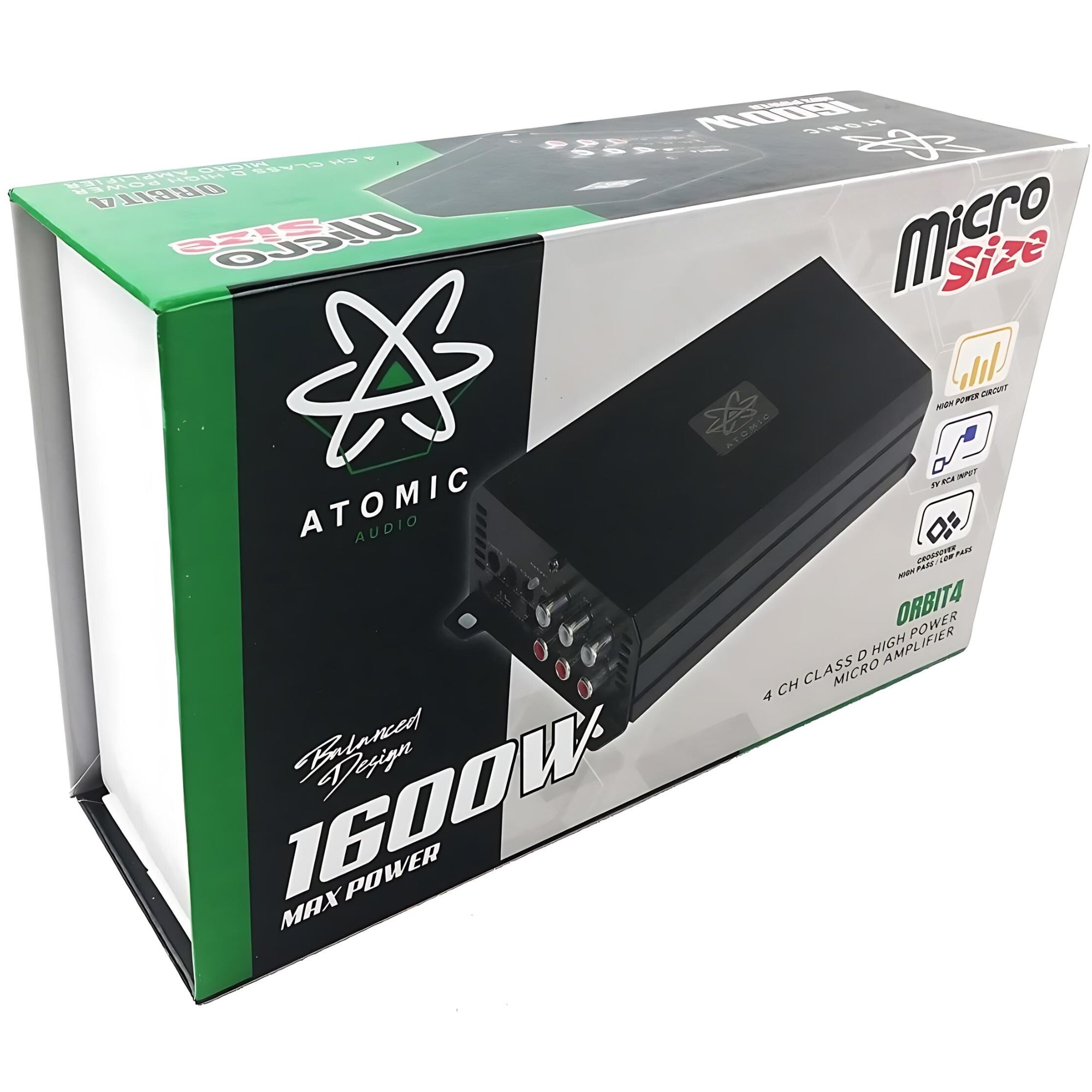 Micro Amplificador 4 Canales Atomic Audio ORBIT4 1600 W Clase D 2 Ohms Alta Potencia - Audioshop México lo mejor en Car Audio en México -  Atomic Audio