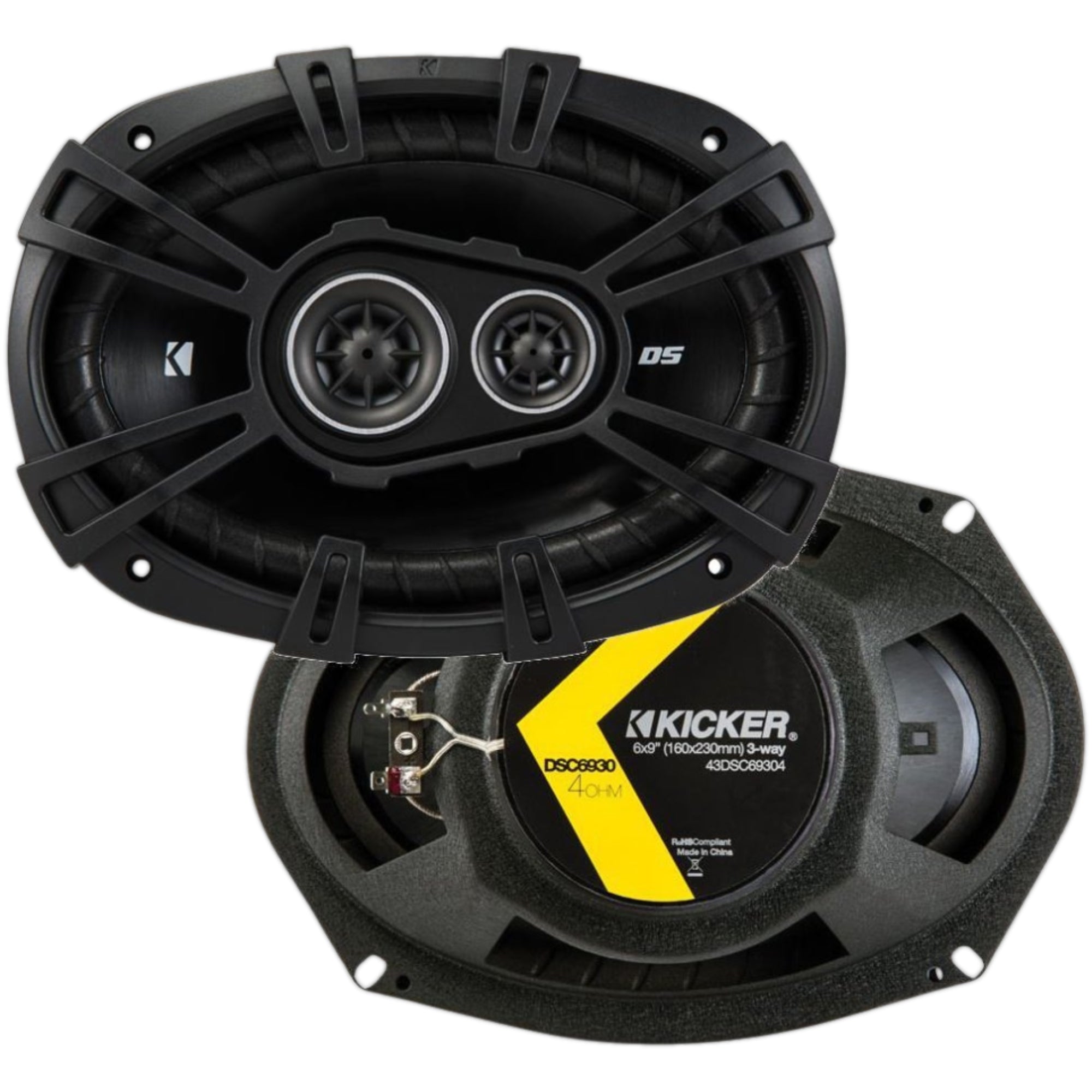 Bocinas Coaxiales Kicker DSC69304 6x9 Pulgadas 3 Vías 360W - Audioshop México lo mejor en Car Audio en México -  Kicker