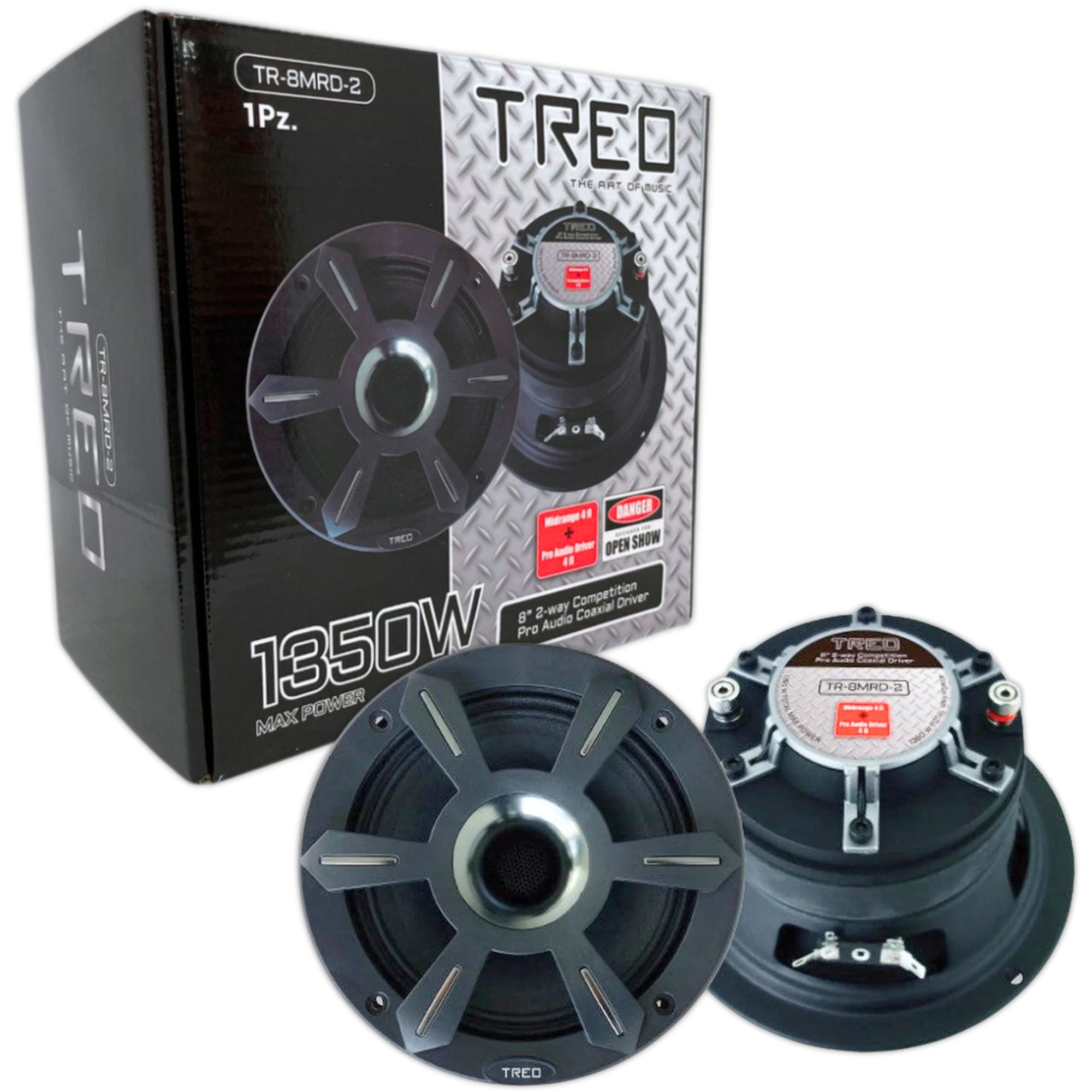 Medio Rango con Driver Open Show Treo TR-8MRD-2 750W 8 PLG - Audioshop México lo mejor en Car Audio en México -  Treo