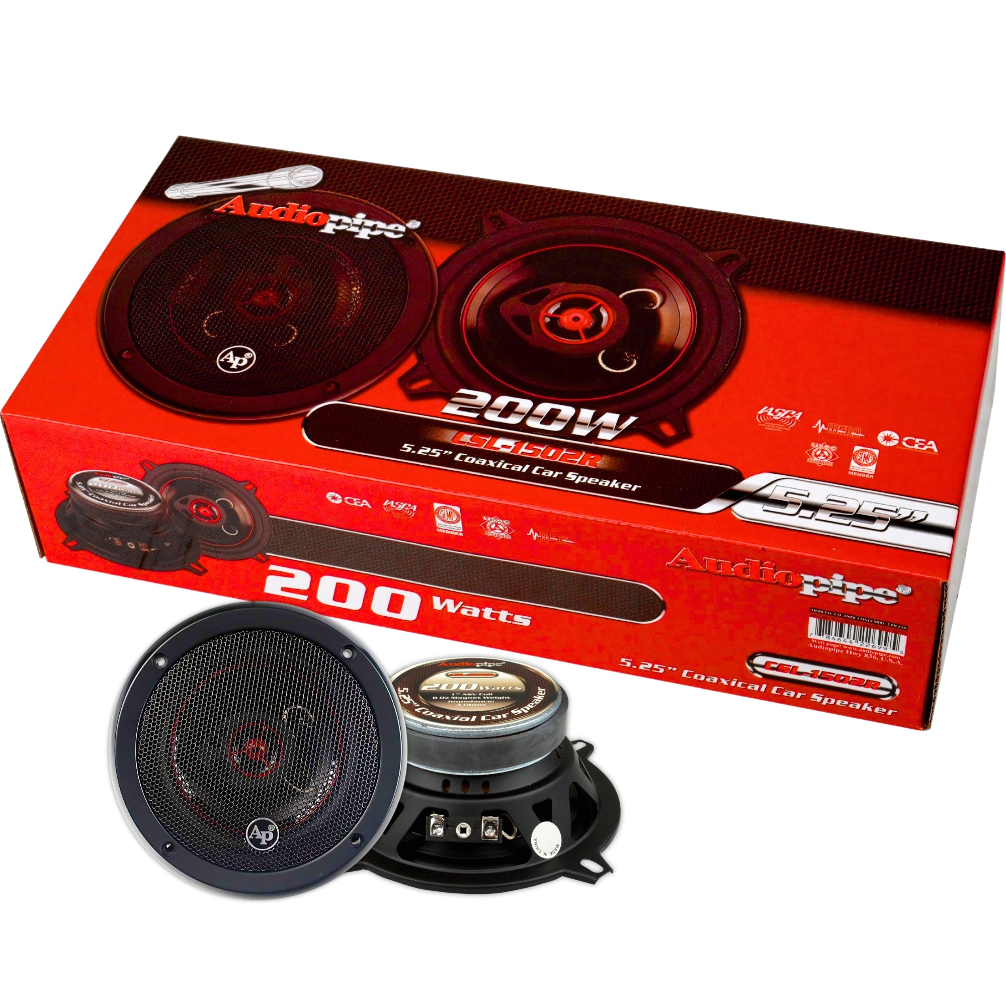 Bocinas coaxiales Audiopipe CSL-1502R 5.25 PLG 200 Watts - Audioshop México lo mejor en Car Audio en México -  Audiopipe