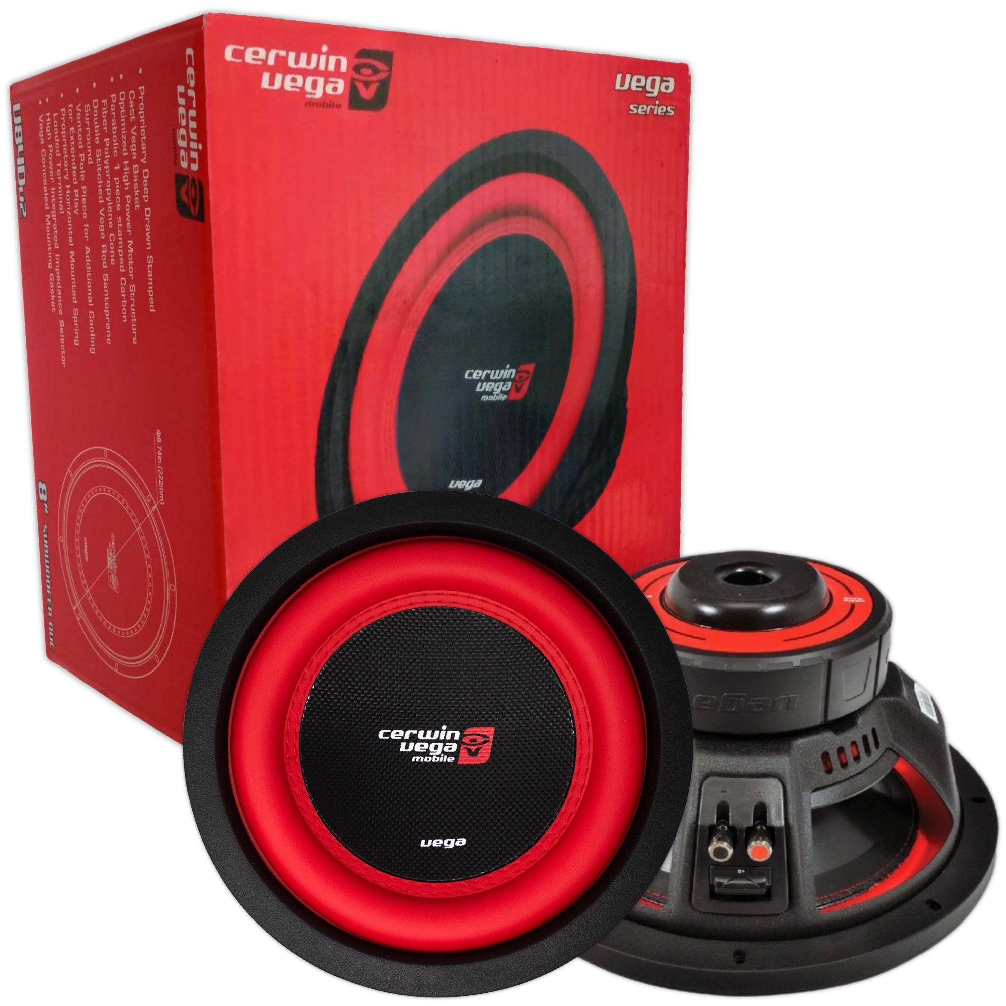 Subwoofer Cerwin Vega V84DV2 500W 8 PLG Doble Bobina - Audioshop México lo mejor en Car Audio en México -  Cerwin Vega