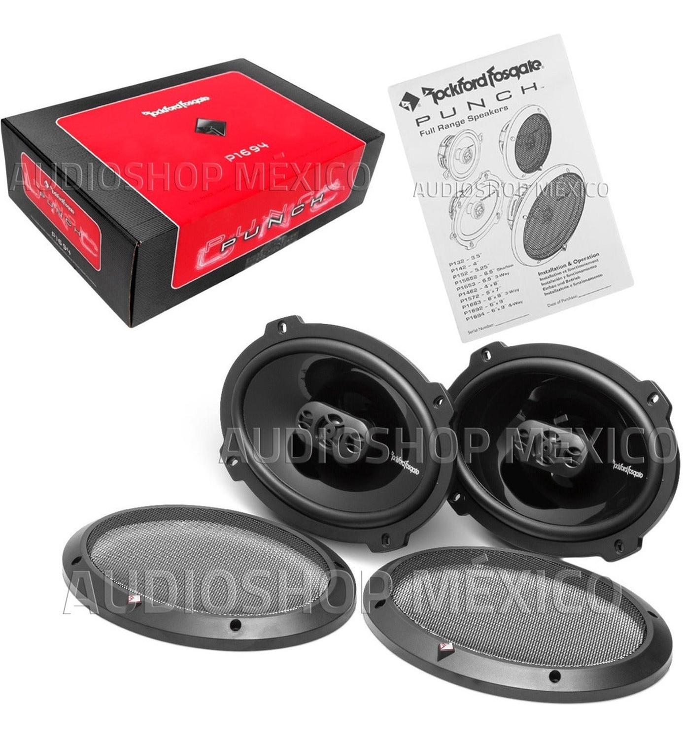 Bocinas Coaxiales Full-Range Rockford Fosgate P1694 150 Watts 6x9 Pulgadas 4 Vías - Audioshop México lo mejor en Car Audio en México -  Rockford Fosgate