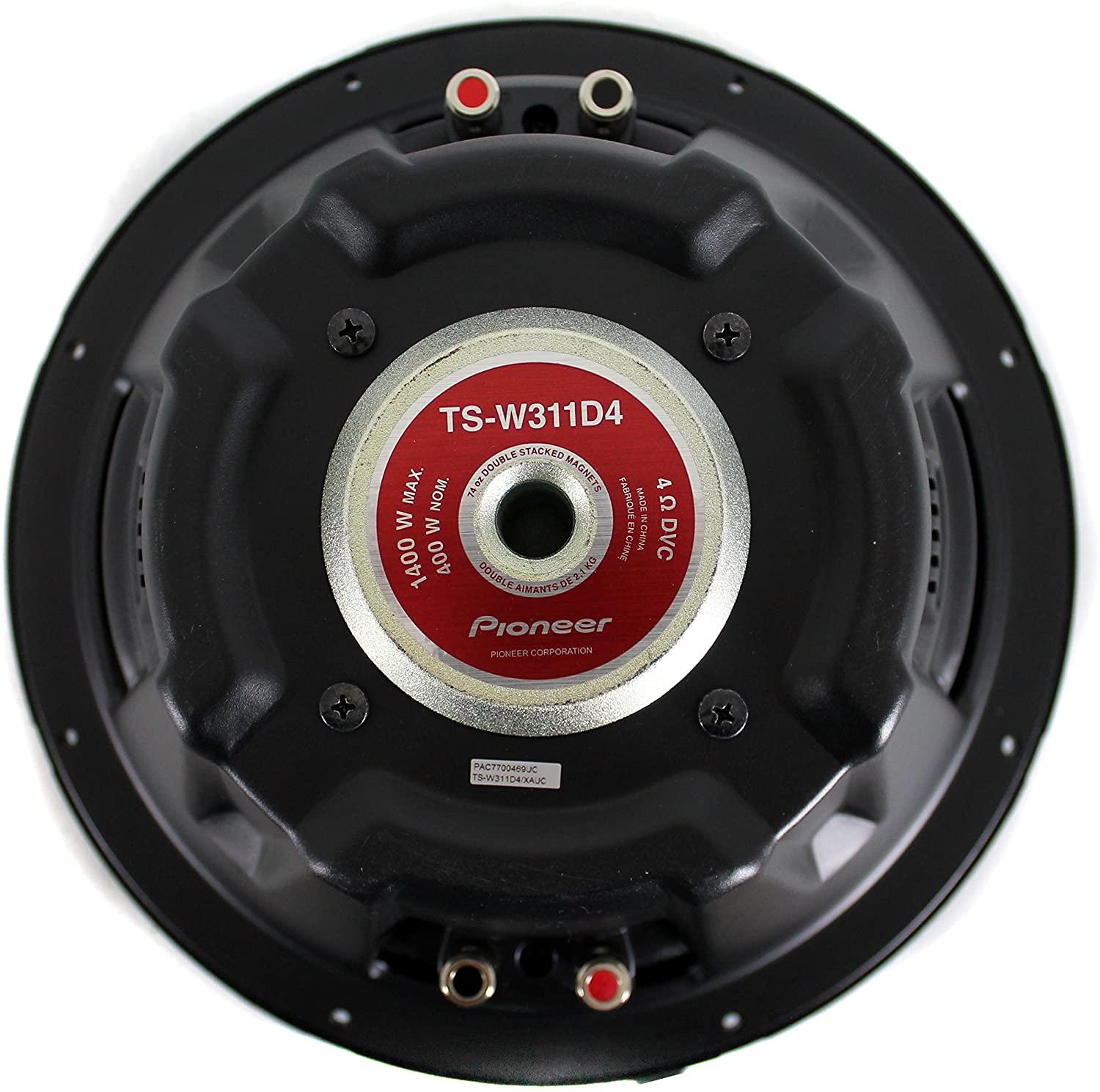 Subwoofer Doble Bobina Pioneer TS-W311D4 1400 Watts 12 Pulgadas 4 Ohms 450 Watts RMS - Audioshop México lo mejor en Car Audio en México -  Pioneer