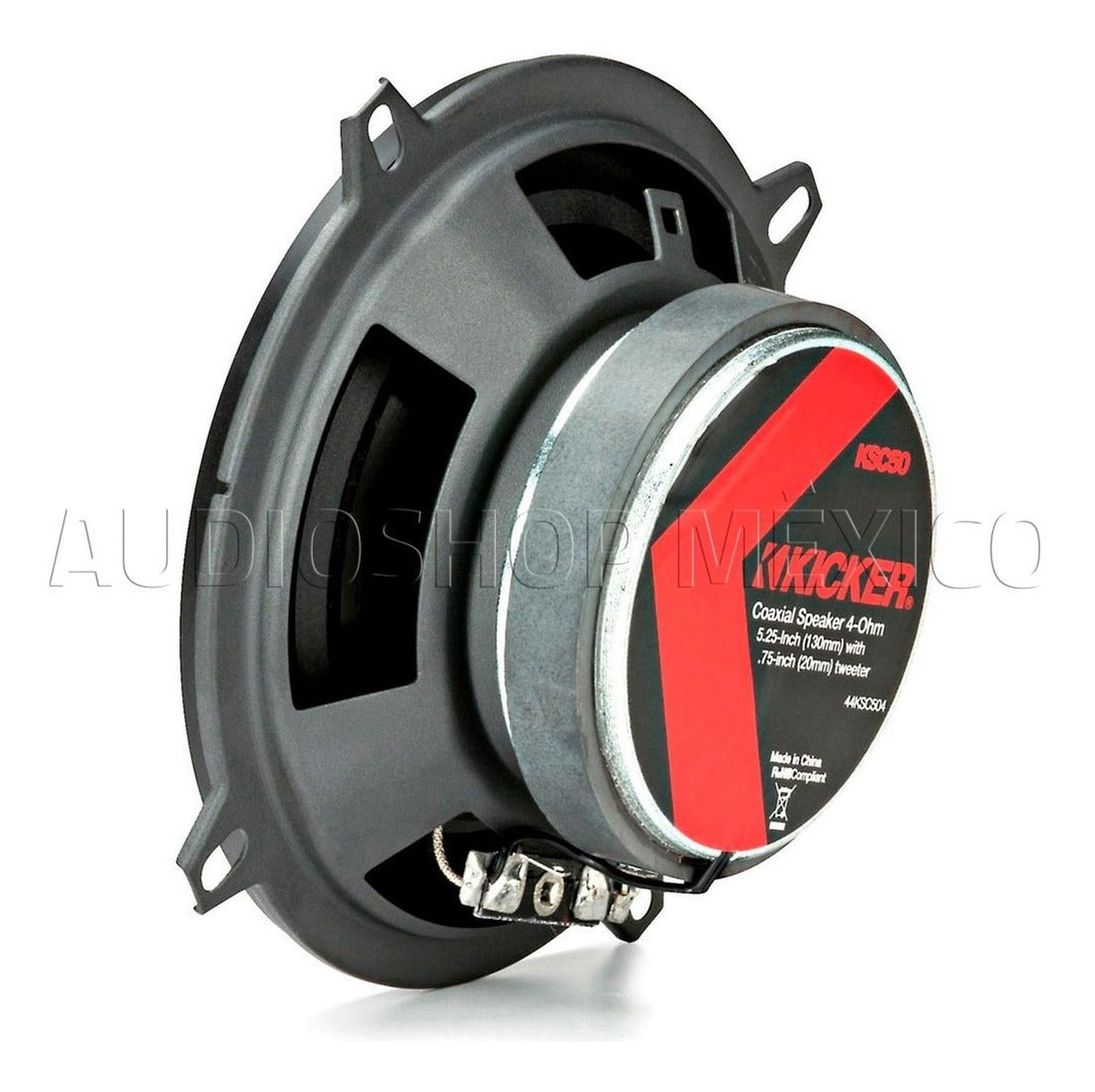 Bocinas Coaxiales Kicker KSC504 150 Watts 5.25 Pulgadas 4 Ohms 2 Vías - Audioshop México lo mejor en Car Audio en México -  Kicker