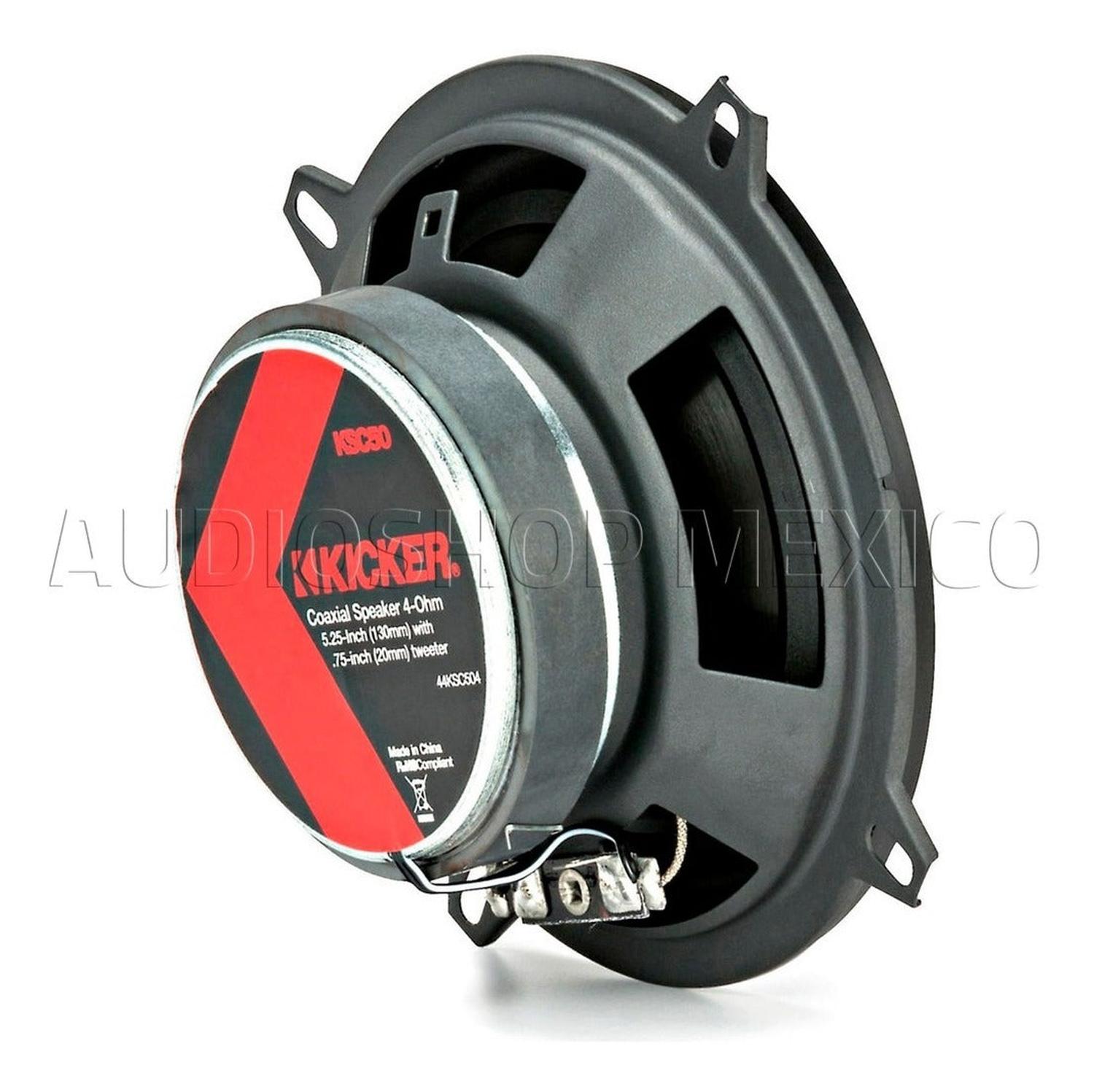 Bocinas Coaxiales Kicker KSC504 150 Watts 5.25 Pulgadas 4 Ohms 2 Vías - Audioshop México lo mejor en Car Audio en México -  Kicker