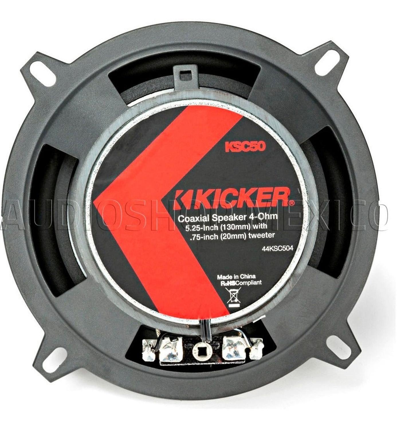 Bocinas Coaxiales Kicker KSC504 150 Watts 5.25 Pulgadas 4 Ohms 2 Vías - Audioshop México lo mejor en Car Audio en México -  Kicker