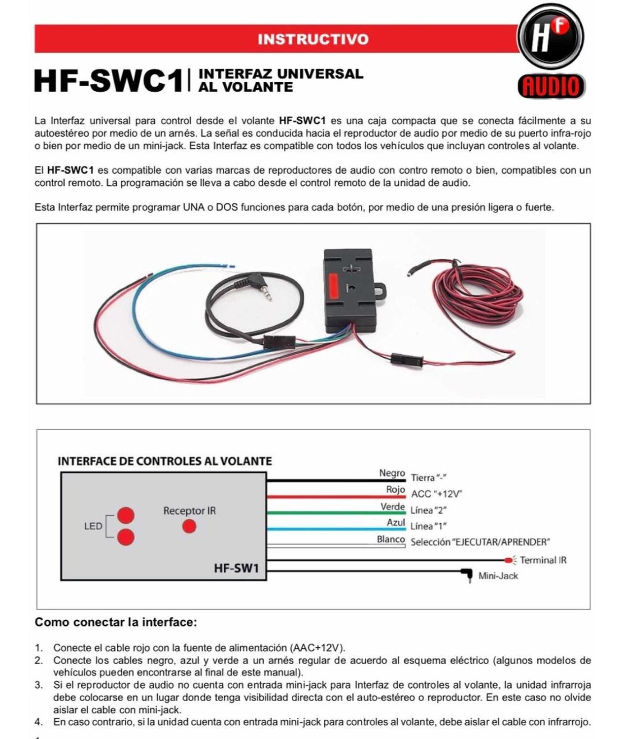 Interfaz Interface Universal Para Controles De Volante Funciona Con Cualquier Vehículo Y Estereo Mar - Audioshop México lo mejor en Car Audio en México -  HF Audio