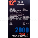 Subwoofer Ultra Plano SPL Audio Labs MONSTER FLAT 12 2000 Watts 12 Pulgadas 2 + 2 Ohms 700 Watts RMS - Audioshop México lo mejor en Car Audio en México -  Audio Labs