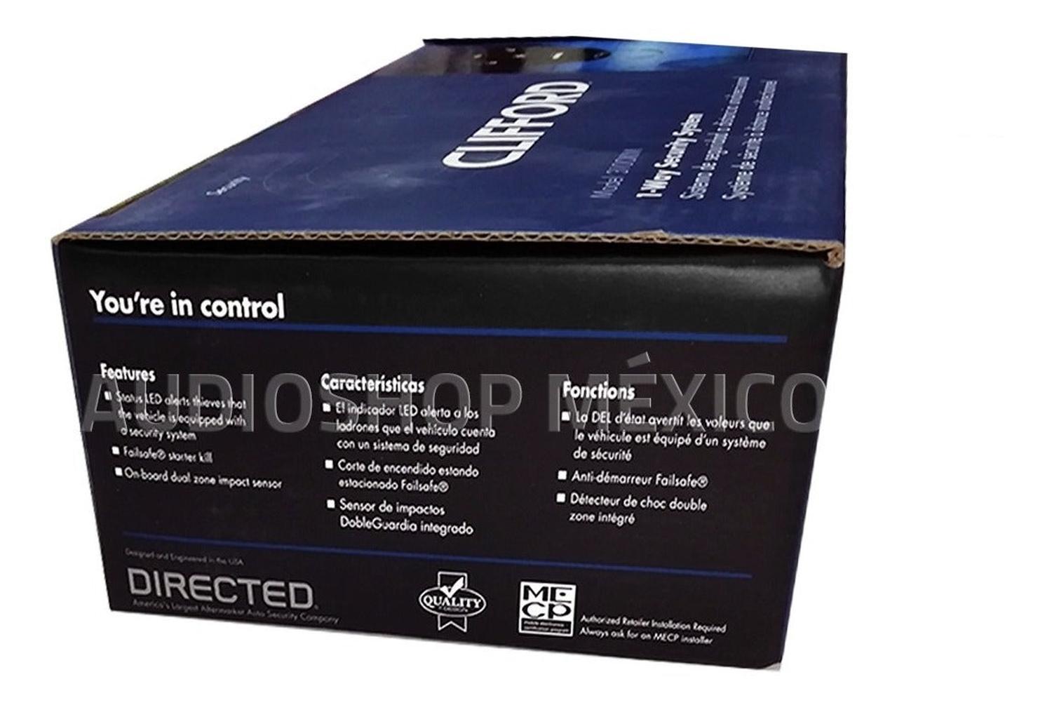Alarma Universal Clifford 3100xm 3 Canales 1 Via Para Automóvil y Camioneta - Audioshop México lo mejor en Car Audio en México -  Clifford