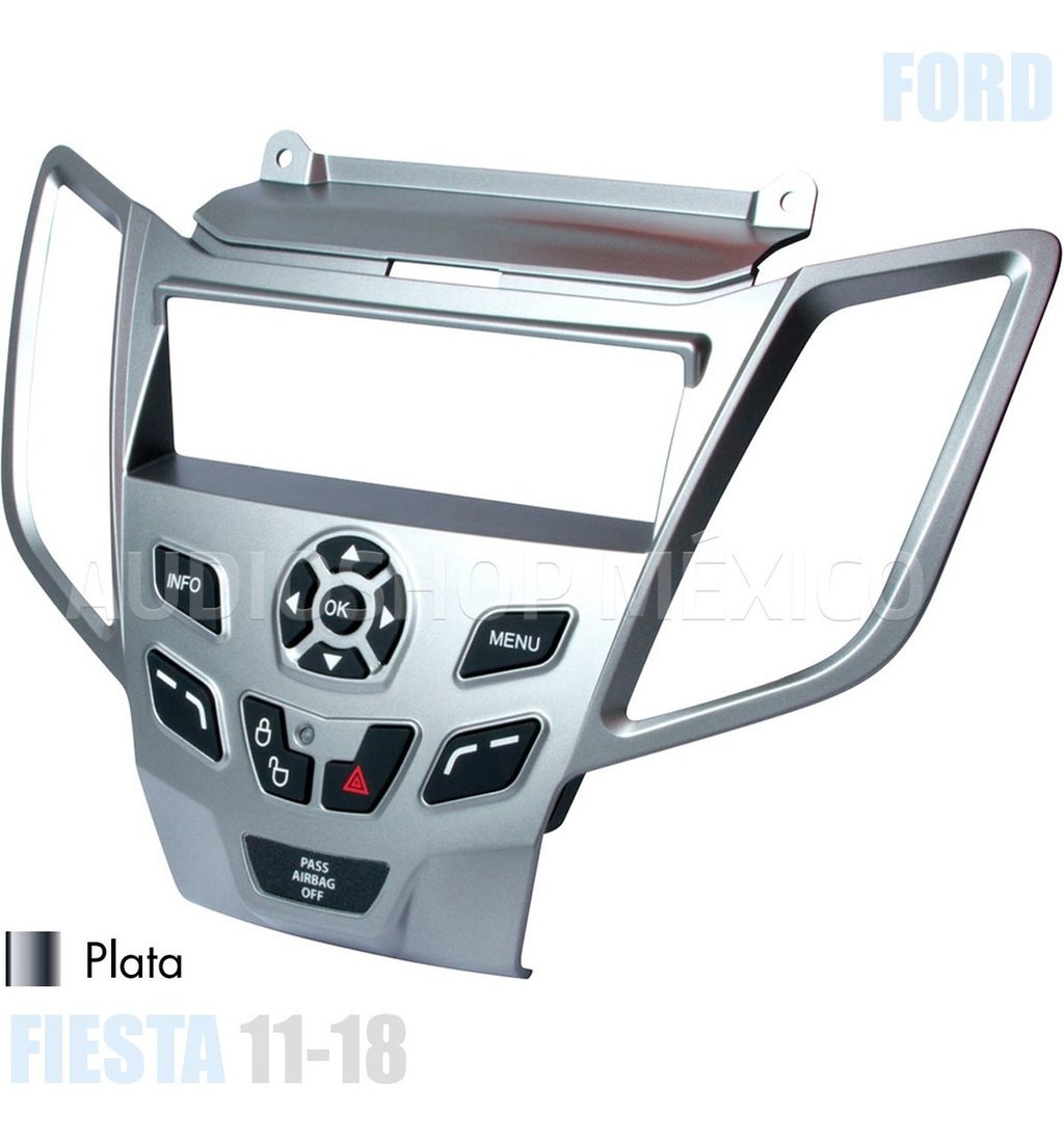 Frente Base Autoestéreo 1 DIN HF Audio HF-0594B Ford Fiesta 2011-2018 Color Negro - Audioshop México lo mejor en Car Audio en México -  HF Audio