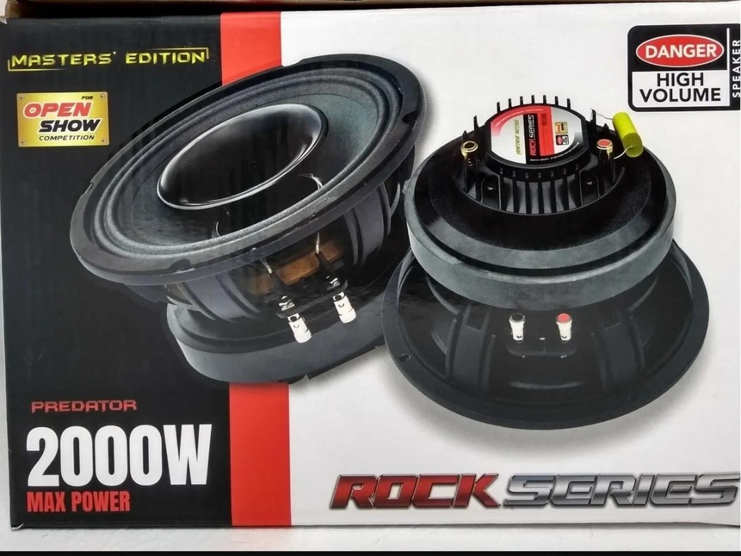 Medio Rango + Driver con Súper Tweeter de Corneta Rock Series PREDATOR8OS 2000 Watts 8 Pulgadas 4 Oh - Audioshop México lo mejor en Car Audio en México -  Rock Series