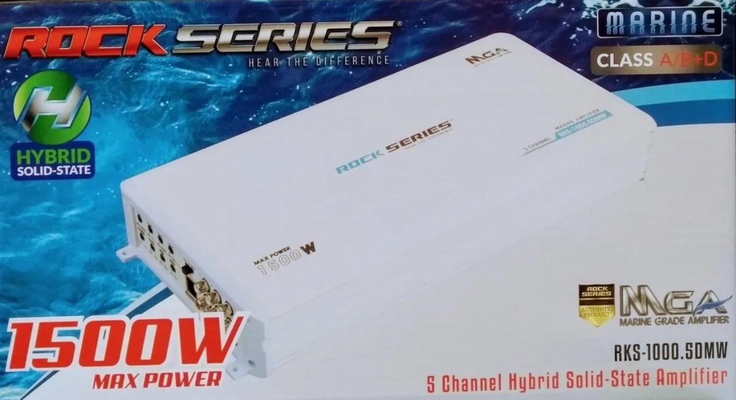 Amplificador Marino Rock Series RKS-1000.5DMW 1500 Watts 5 Canales Clase AB+D Híbrido Color Blanco - Audioshop México lo mejor en Car Audio en México -  Rock Series