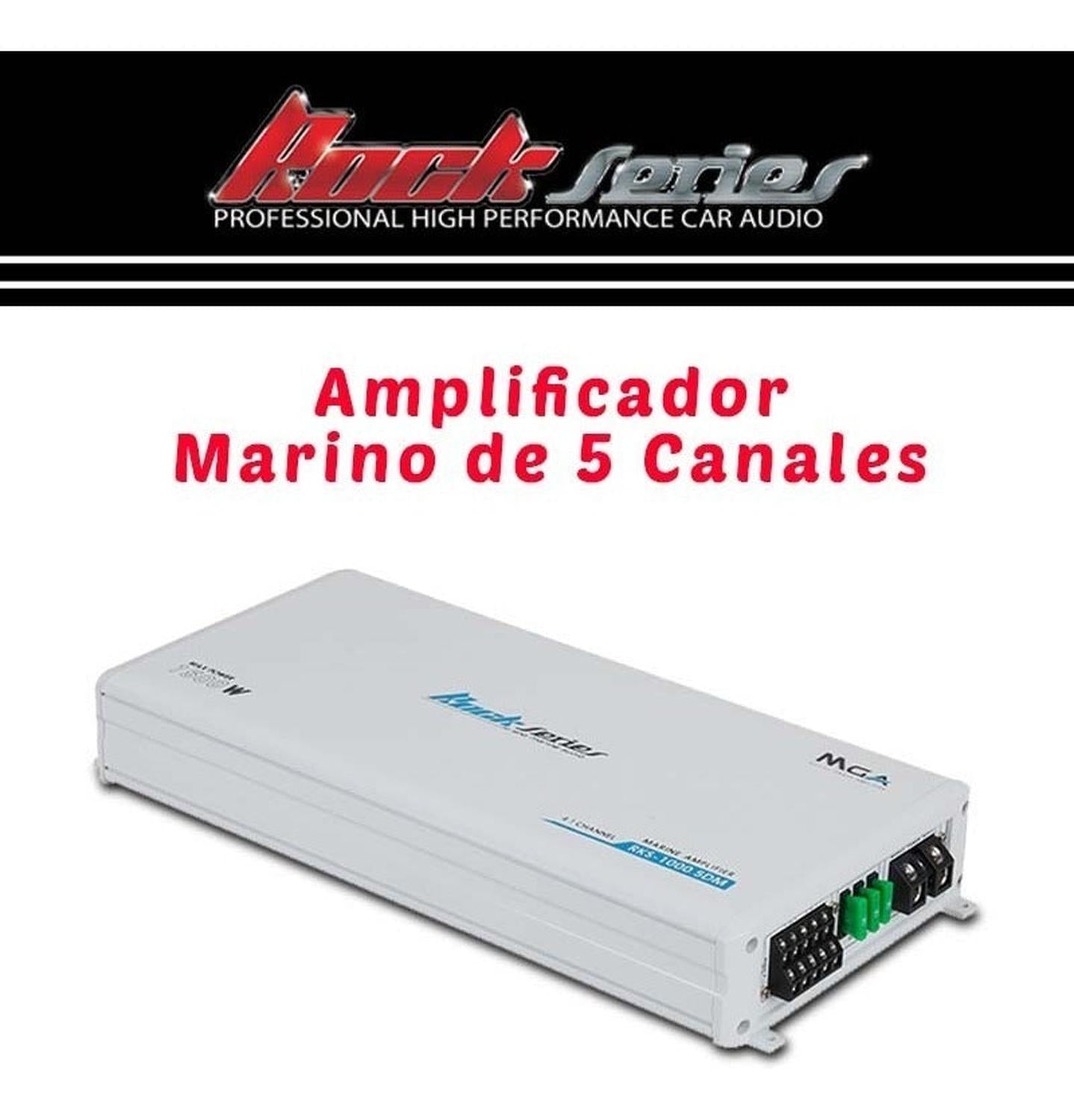 Amplificador Marino Rock Series RKS-1000.5DMW 1500 Watts 5 Canales Clase AB+D Híbrido Color Blanco - Audioshop México lo mejor en Car Audio en México -  Rock Series