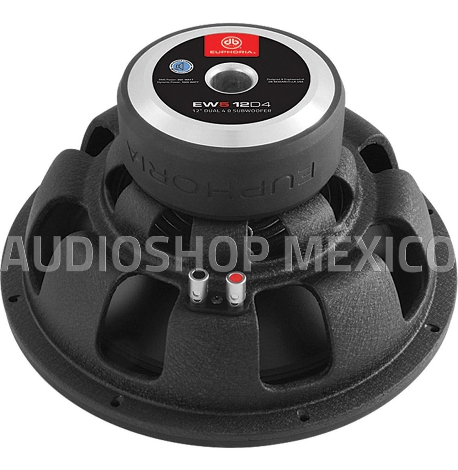 Subwoofer Profesional Euphoria EW5 12D4 de 12 Pulgadas 1000 Watts 4 Ohms 350 Watts RMS Doble Bobina - Audioshop México lo mejor en Car Audio en México -  Euphoria Audio