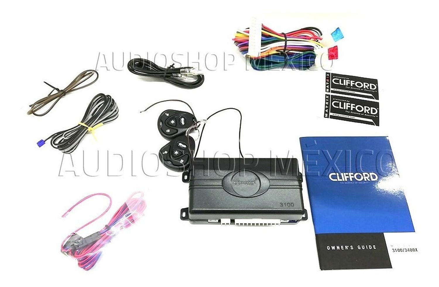 Alarma Universal Clifford 3100xm 3 Canales 1 Via Para Automóvil y Camioneta - Audioshop México lo mejor en Car Audio en México -  Clifford