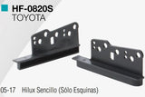 Frente Base (Brackets) para Estéreo HF Audio HF-0820S Toyota Hilux Sencillo 2005-2017 (Solo esquinas - Audioshop México lo mejor en Car Audio en México -  HF Audio