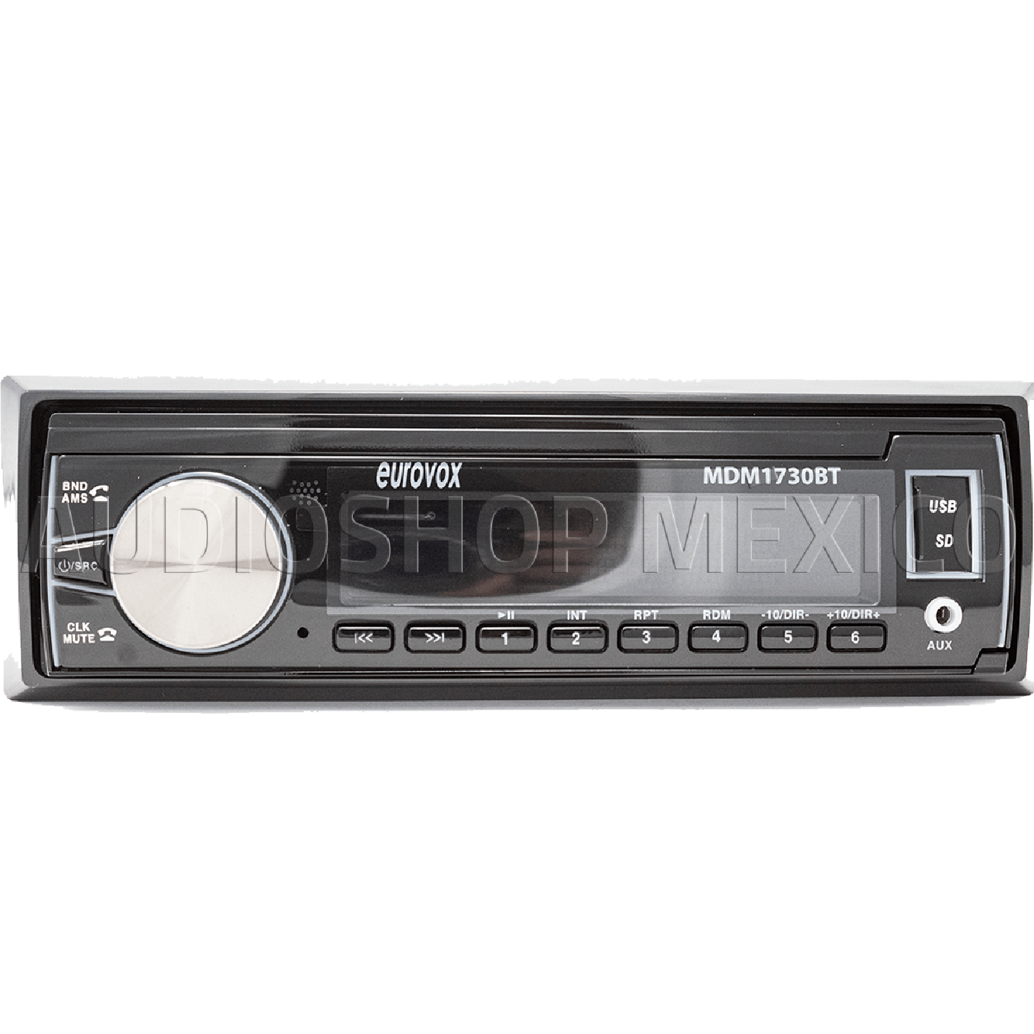 Autoestéreo 1 DIN Eurovox MDM1730BT USB Bluetooth SD AUX Carátula desmontable - Audioshop México lo mejor en Car Audio en México -  Eurovox