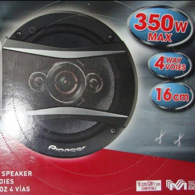 Bocinas Pioneer TS-A1686S 6.5 Pulgadas 4 Vías 350w con Tweeter - Audioshop México lo mejor en Car Audio en México -  Pioneer