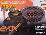 Medio Rango + Driver de Bala Open Show Evox EVX69CX 1200 Watts 6x9
