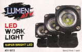 3 Faros LED Cuadrados para Jeep RZR Todoterreno Lumen ATV-5013 2 Flood + 1 Spot 10 Watts 6000k - Audioshop México lo mejor en Car Audio en México -  Lumen
