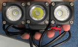 3 Faros LED Cuadrados para Jeep RZR Lumen ATV-5013