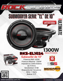 Subwoofer Doble Bobina Rock Series RKS-EL1024 350/700 Watts 10 Pulgadas 4 Ohms DVC - Audioshop México lo mejor en Car Audio en México -  Rock Series