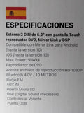 Autoestéreo 2 DIN Treo TREOMLDSP DVD 50 Watts Bluetooth Mirror Link & DSP - Audioshop México lo mejor en Car Audio en México -  Treo