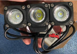 3 Faros LED Cuadrados para Jeep RZR Todoterreno Lumen ATV-5013 2 Flood + 1 Spot 10 Watts 6000k - Audioshop México lo mejor en Car Audio en México -  Lumen