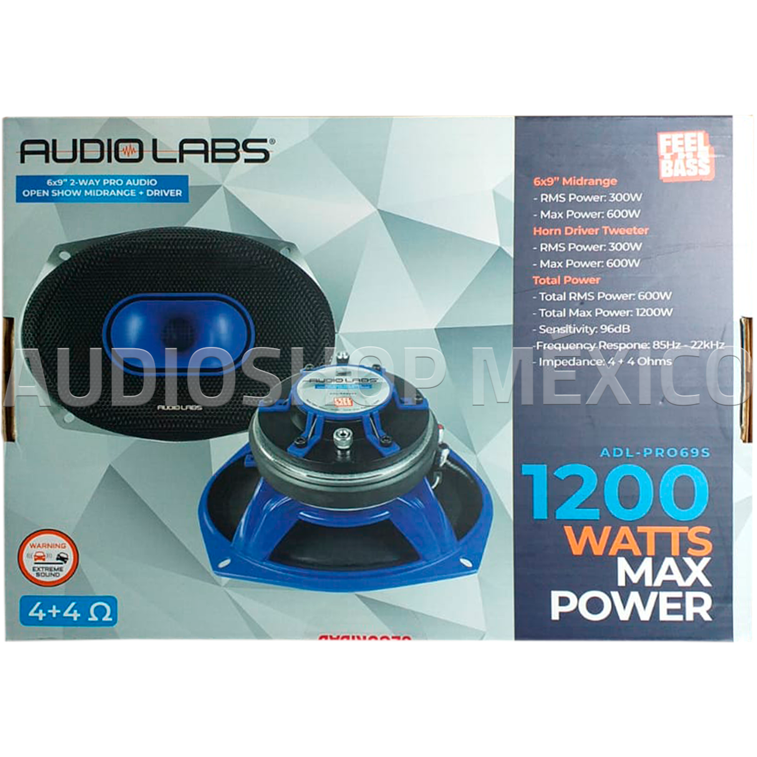 Medio Rango + Driver Audio Labs ADL-PRO69S 280/560W 6x9 Pulgadas 4 Ohms Open Show (Venta individual) - Audioshop México lo mejor en Car Audio en México -  Audio Labs
