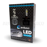 Kit Led Carbon 55 Watts CARLED H4 9007 H13 H/L Alta/baja H1 H3 9005 9006 H7 H11 4 Caras 6000K Blanco - Audioshop México lo mejor en Car Audio en México -  Carbon LED