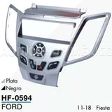 Frente Base Autoestéreo 1 DIN HF Audio HF-0594S Ford Fiesta 2011-2018 Color Plata - Audioshop México lo mejor en Car Audio en México -  HF Audio